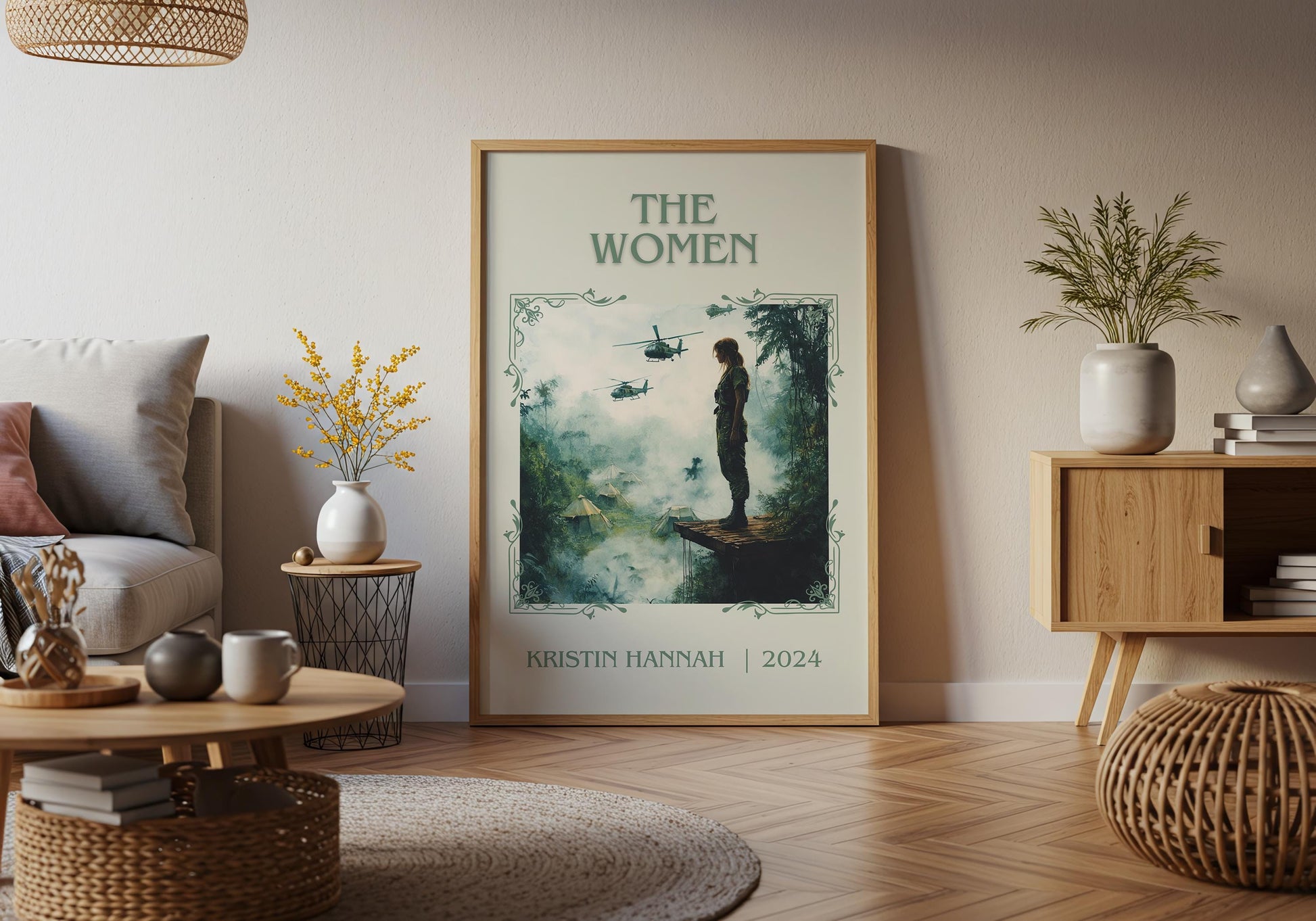 The Women by Kristin Hannah High Quality Poster Print. Fast-Free Delivery Wall Art. Author, Title Book/Novel Artwork.Minimalist