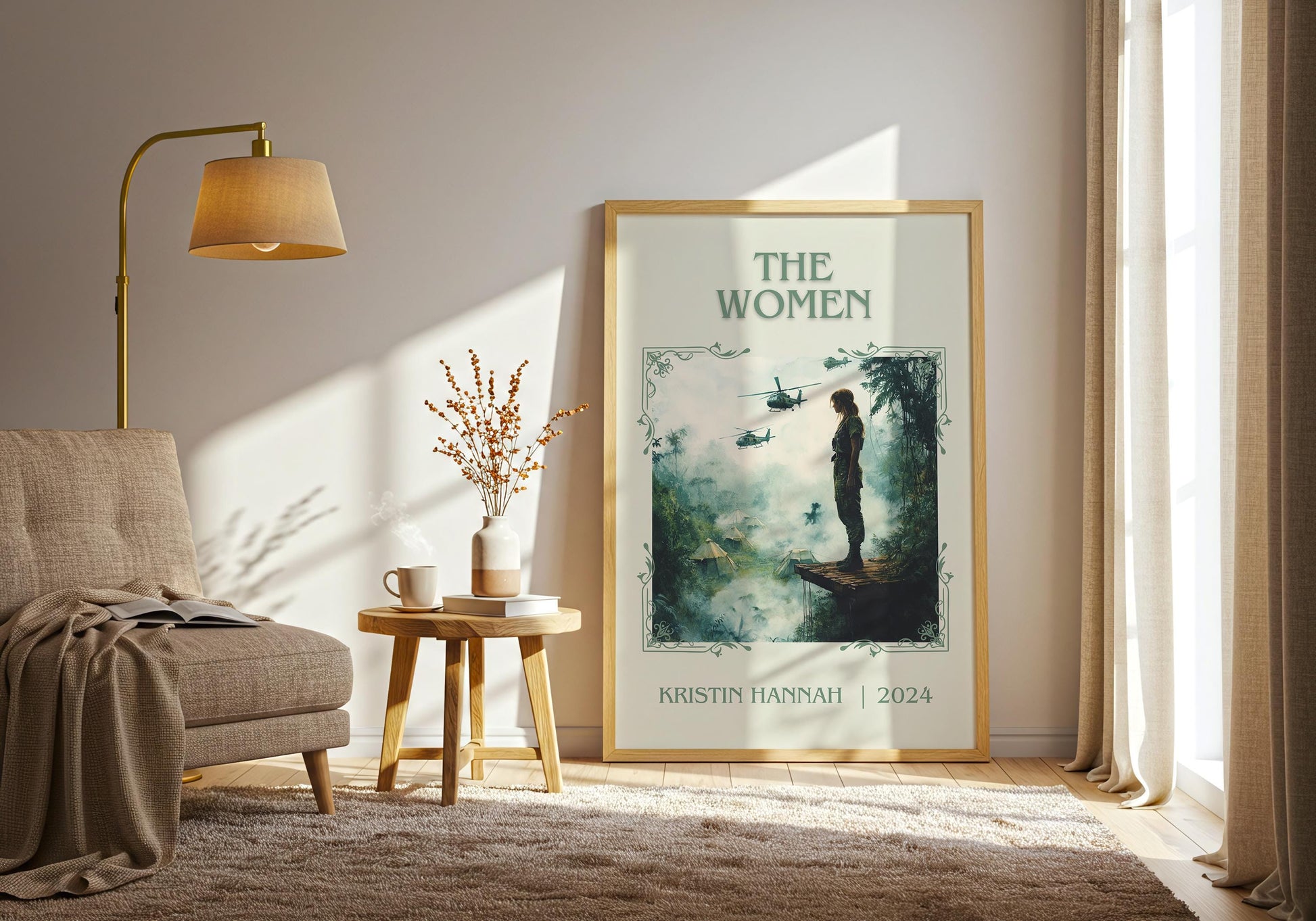 The Women by Kristin Hannah High Quality Poster Print. Fast-Free Delivery Wall Art. Author, Title Book/Novel Artwork.Minimalist