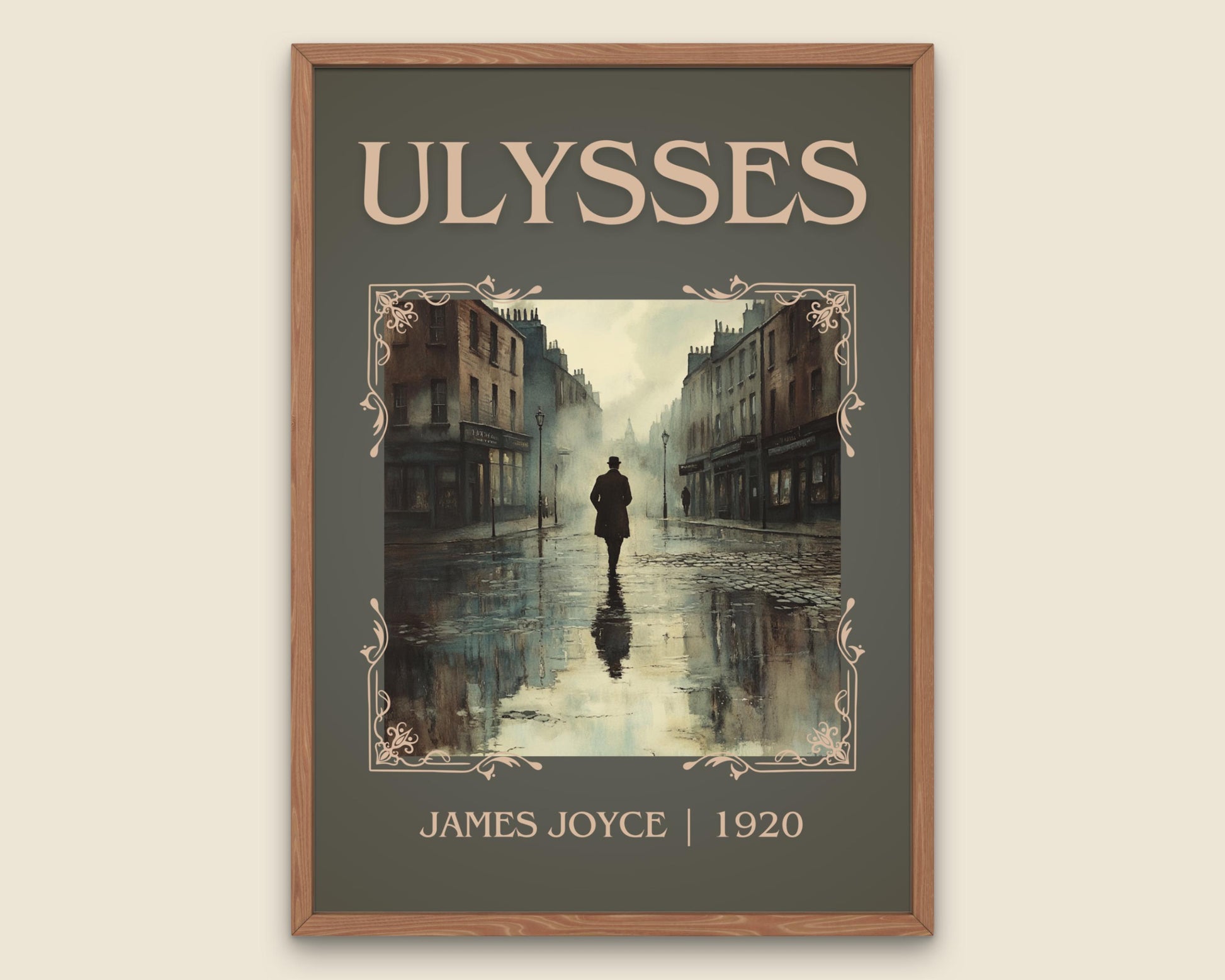 Ulysses by James Joyce High Quality Poster Print. Fast-Free Delivery Wall Art. Author, Title Book/Novel Artwork.Minimalist Gift Art Home