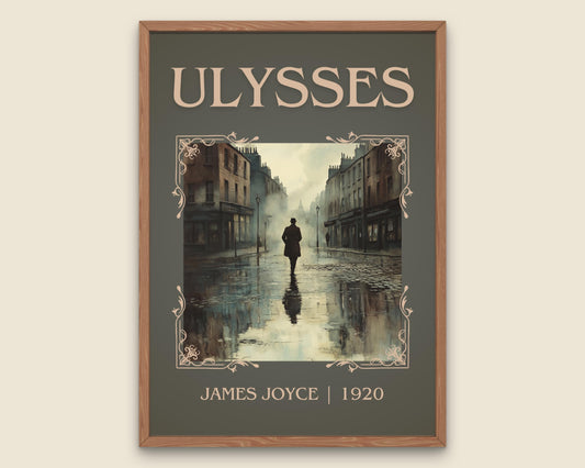 Ulysses by James Joyce High Quality Poster Print. Fast-Free Delivery Wall Art. Author, Title Book/Novel Artwork.Minimalist Gift Art Home