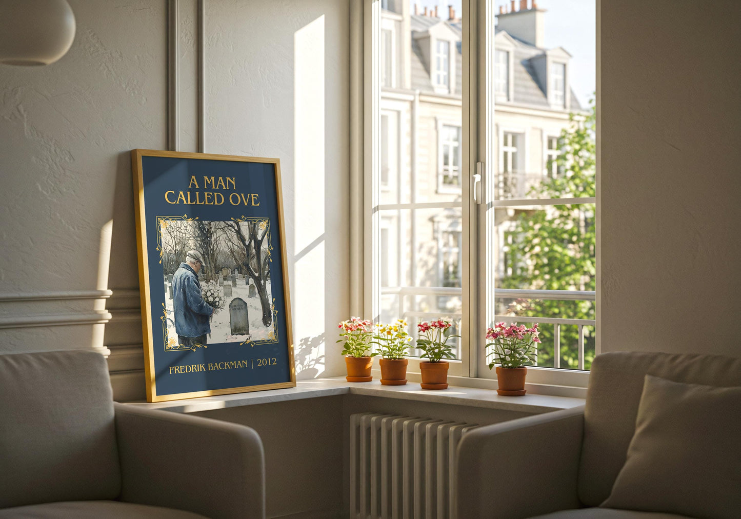 A Man Called Ove by Fredrik Backman High Quality Poster Print. Fast, Free Delivery Wall Art. Author, Title Book/Novel Artwork-Minimalist