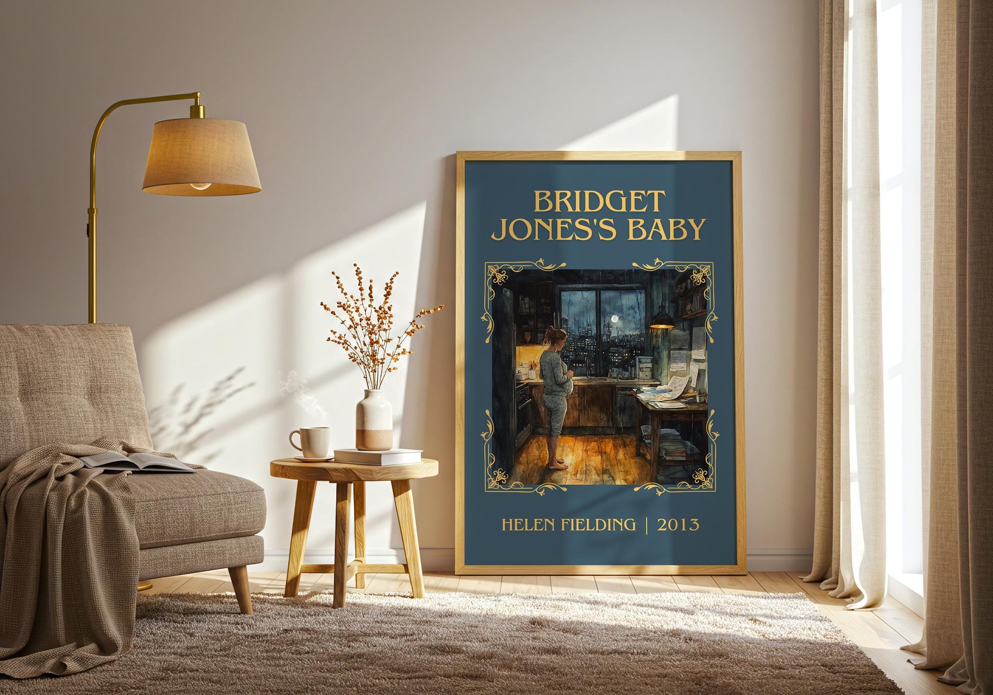 Bridget Jones's Baby by Helen Fielding High Quality Poster Print. Fast, Free Delivery Wall Art. Author, Title Book/Novel Artwork-Minimalist