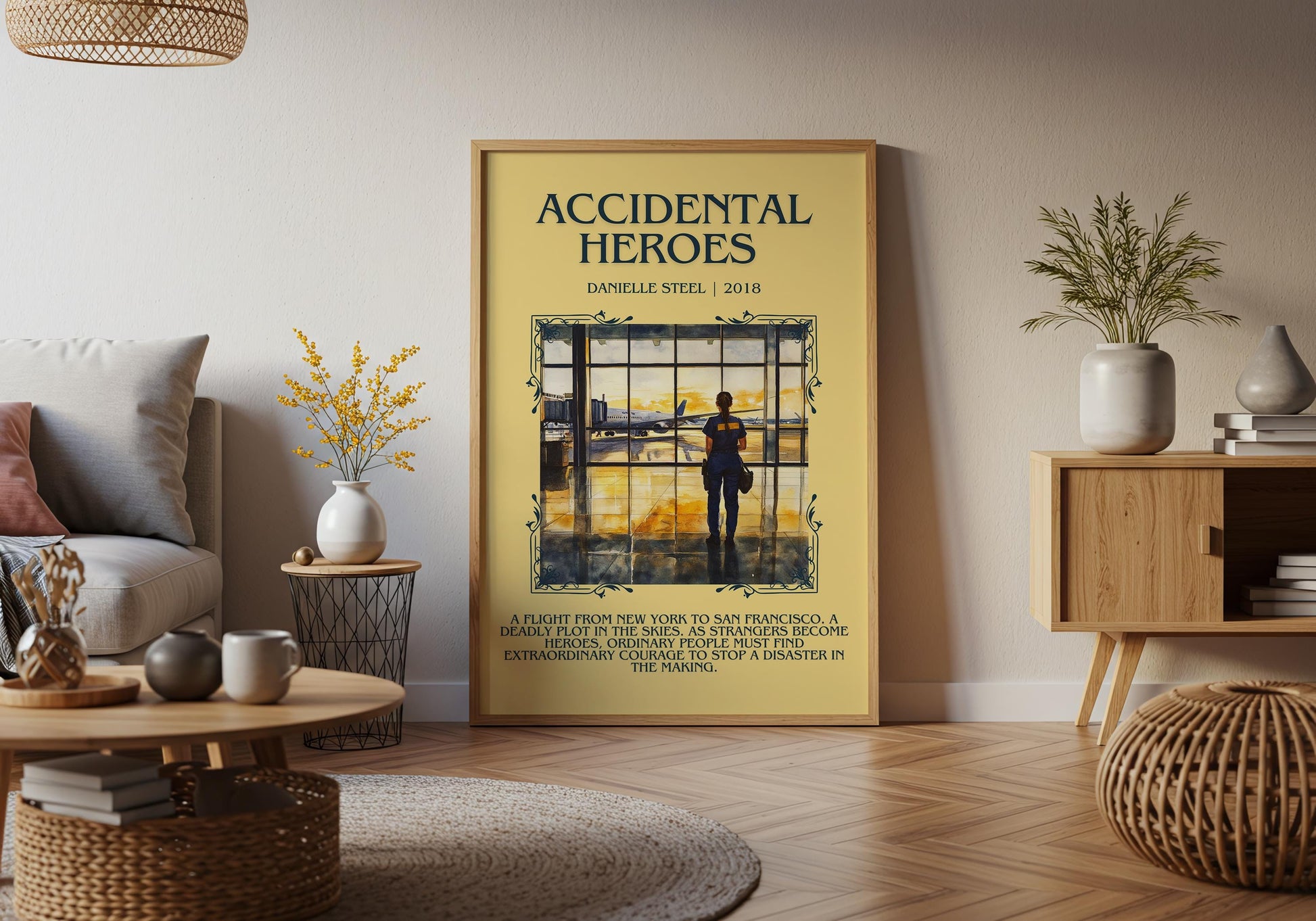 Accidental Heroes by Danielle Steel Descriptive, High Quality Poster Print.Free Delivery Wall Art.Author&Blurb Book Artwork. Novel Summary