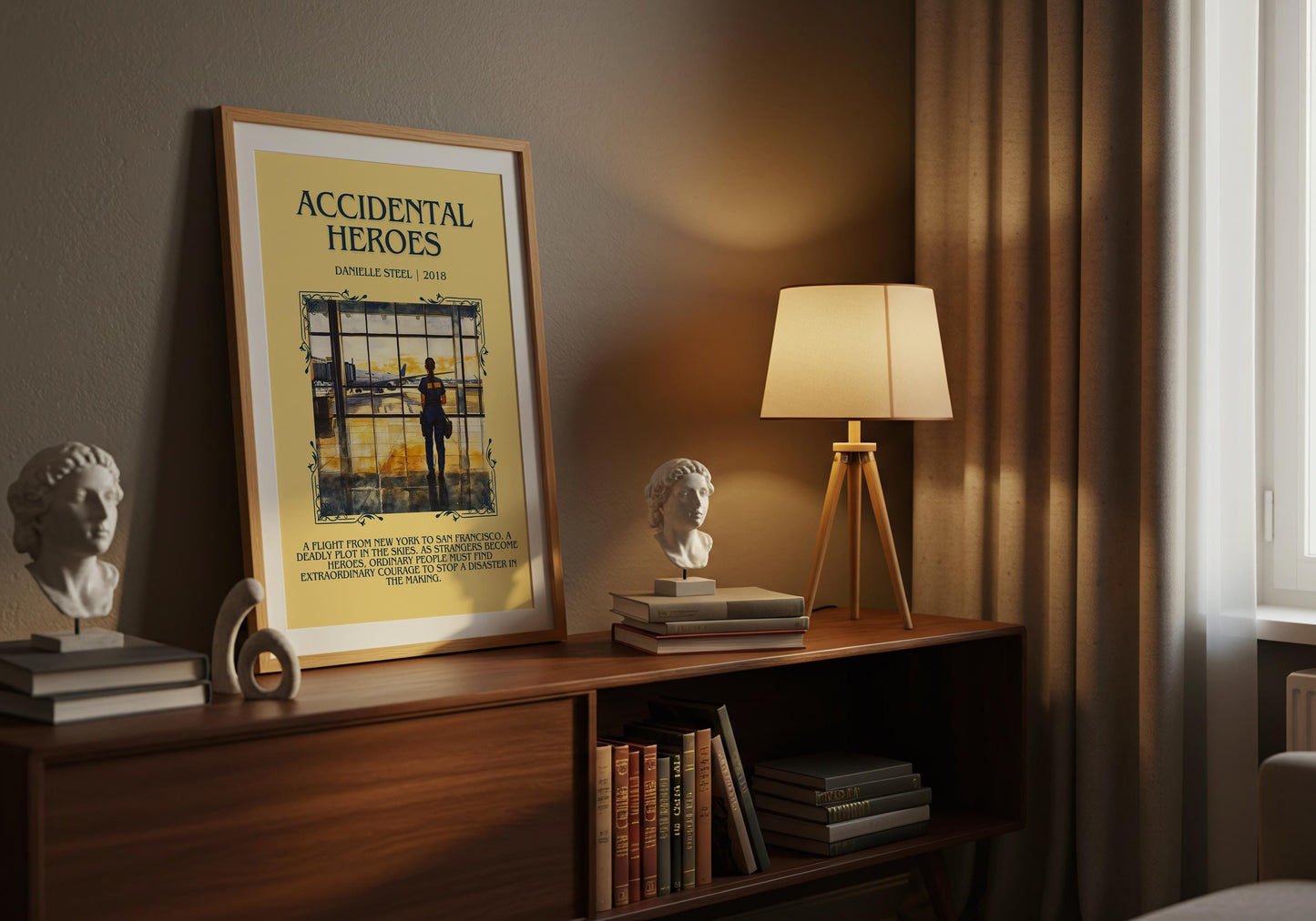 Accidental Heroes by Danielle Steel Descriptive, High Quality Poster Print.Free Delivery Wall Art.Author&Blurb Book Artwork. Novel Summary