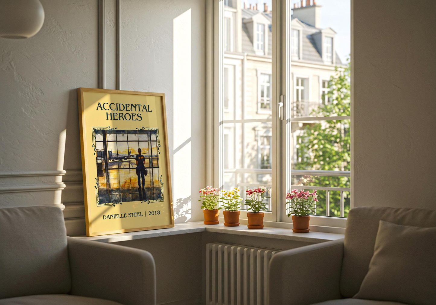 Accidental Heroes by Danielle Steel High Quality Poster Print. Free Delivery Wall Art. Author and Blurb Book / Novel Minimalist Art. Book