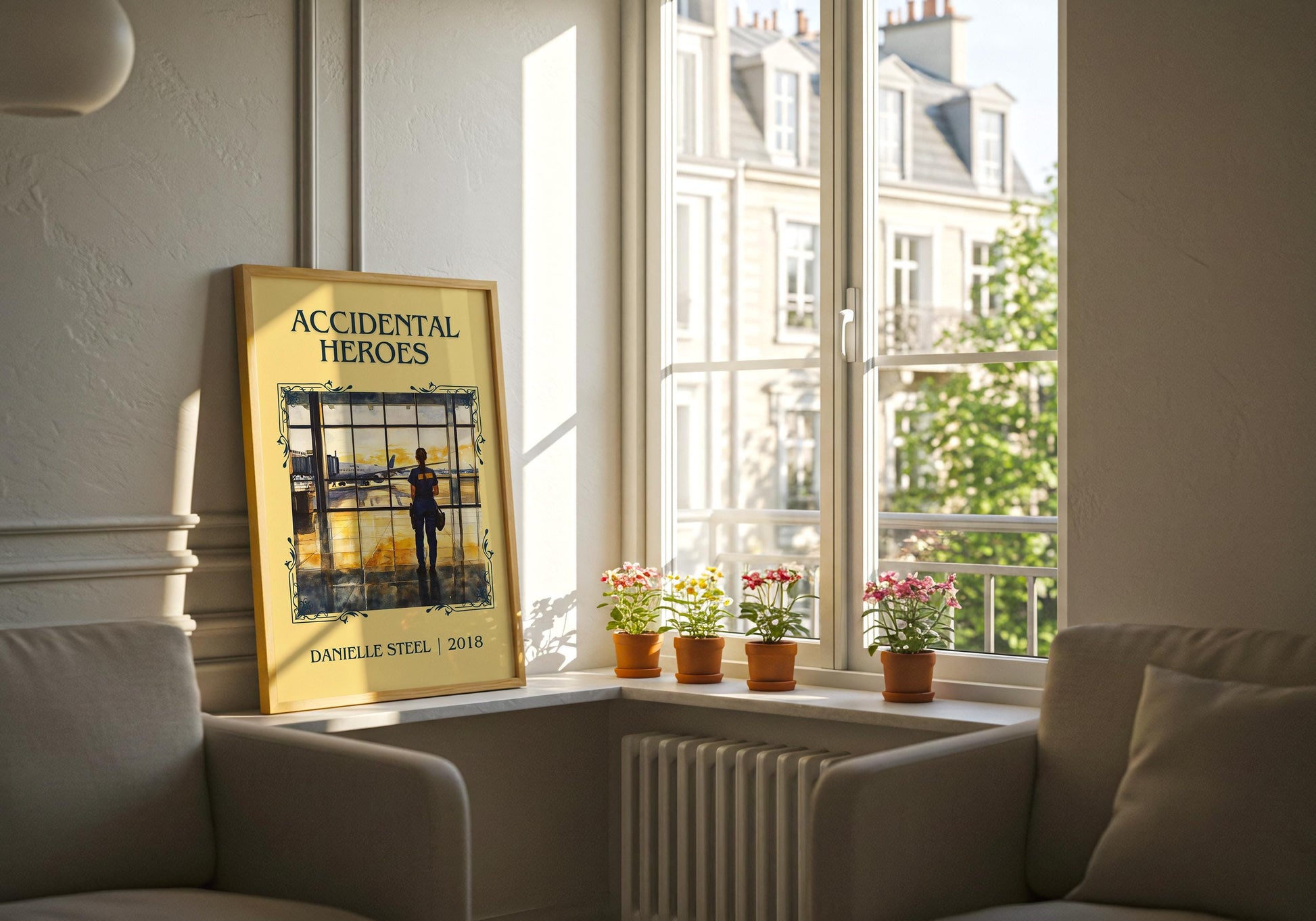 Accidental Heroes by Danielle Steel High Quality Poster Print. Free Delivery Wall Art. Author and Blurb Book / Novel Minimalist Art. Book