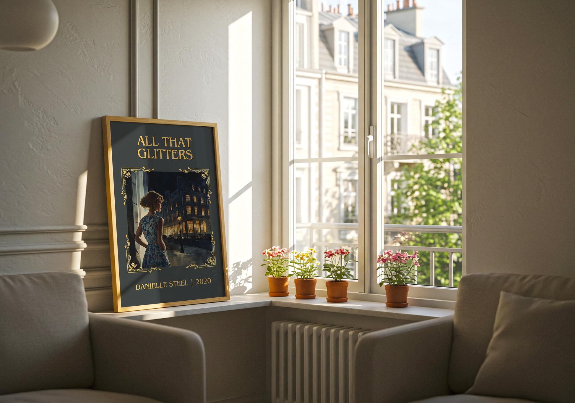 All That Glitters by Danielle Steel High Quality Poster Print. Free Delivery Wall Art. Author and Blurb Book / Novel Minimalist Art. Gift