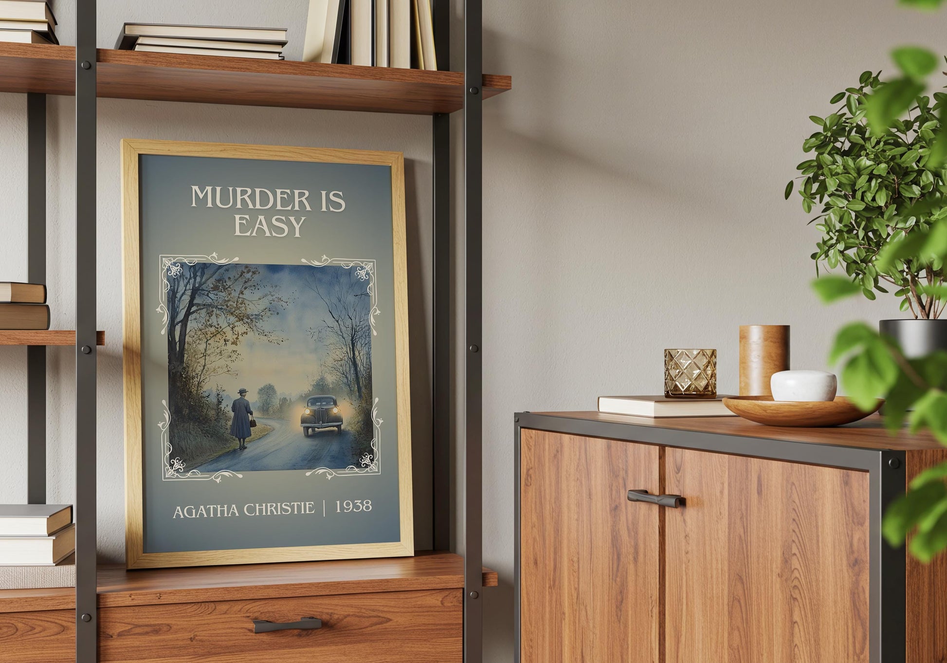 Murder Is Easy by Agatha Christie High Quality Poster Print. Free Delivery Wall Art. Author and Blurb Book / Novel Minimalist Art. Book Gift
