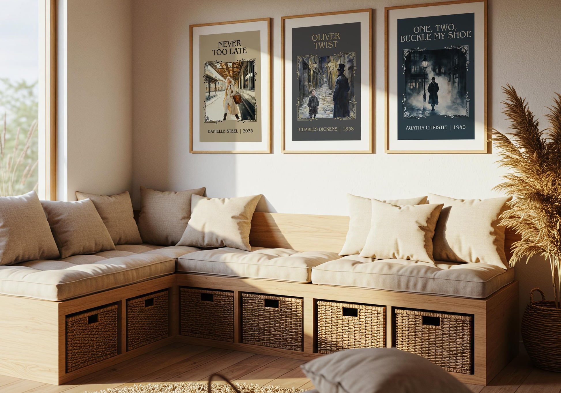 Never Too Late by Danielle Steel High Quality Poster Print. Free Delivery Wall Art. Author and Blurb Book / Novel Minimalist Art