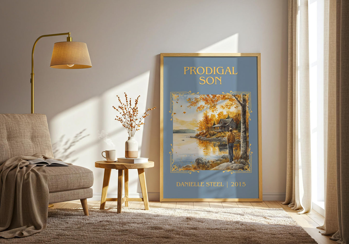 Prodigal Son by Danielle Steel High Quality Poster Print. Free Delivery Wall Art. Author and Blurb Book / Novel Minimalist Gift Home Art