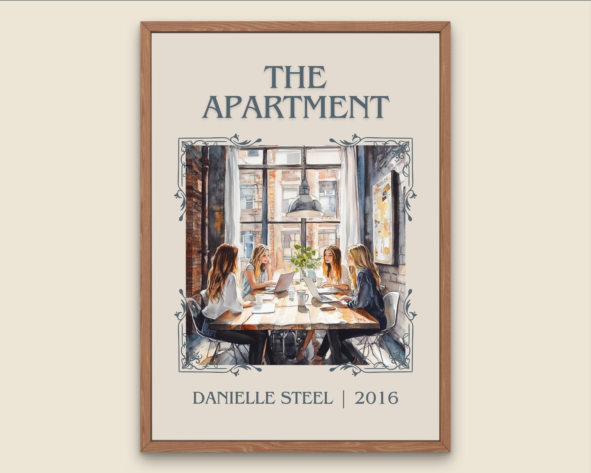 The Apartment by Danielle Steel High Quality Poster Print. Free Delivery Wall Art. Author & Blurb Book/Novel Minimalist Art Gift Home Decor
