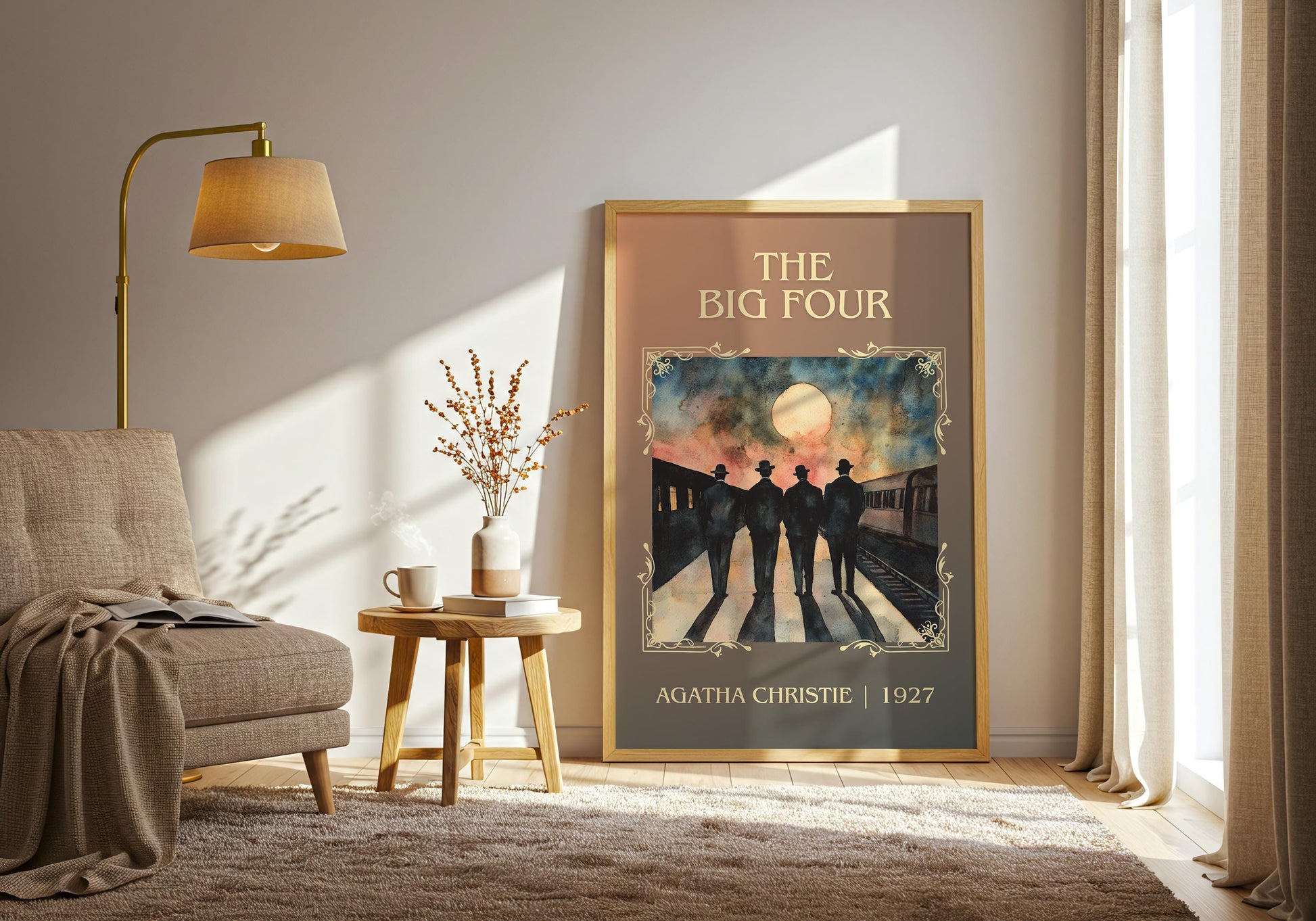 The Big Four by Agatha Christie High Quality Poster Print. Free Delivery Wall Art. Author & Blurb Book/Novel Minimalist Art Gift