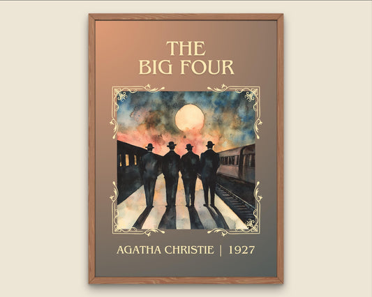 The Big Four by Agatha Christie High Quality Poster Print. Free Delivery Wall Art. Author & Blurb Book/Novel Minimalist Art Gift