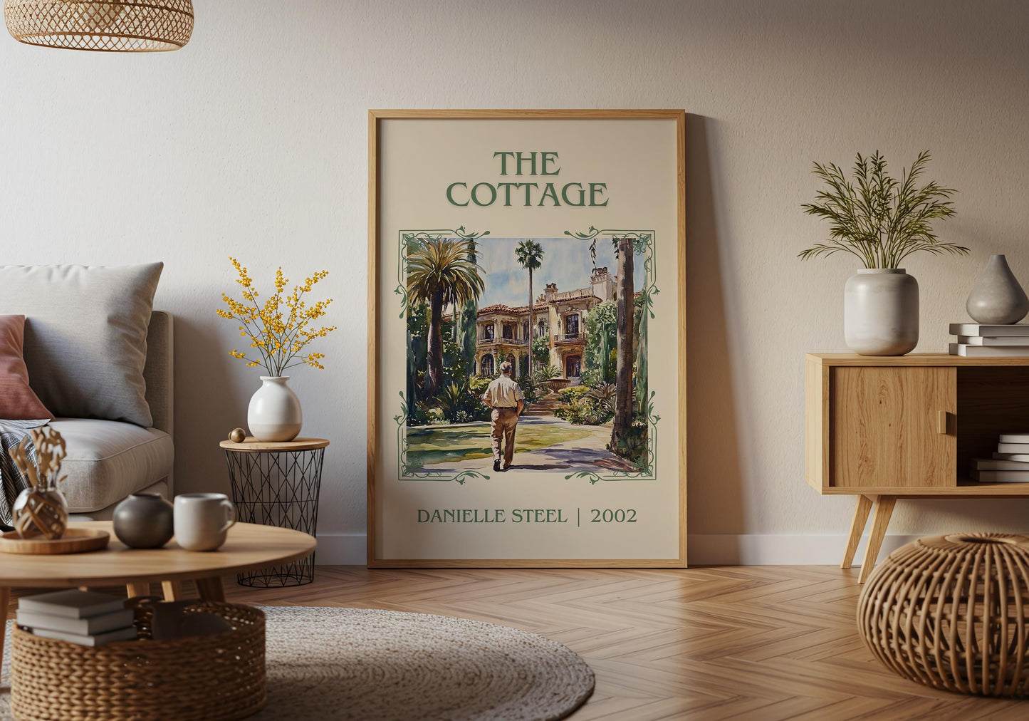 The Cottage by Danielle Steel High Quality Poster Print. Free Delivery Wall Art. Author & Blurb Book/Novel Minimalist Art Gift
