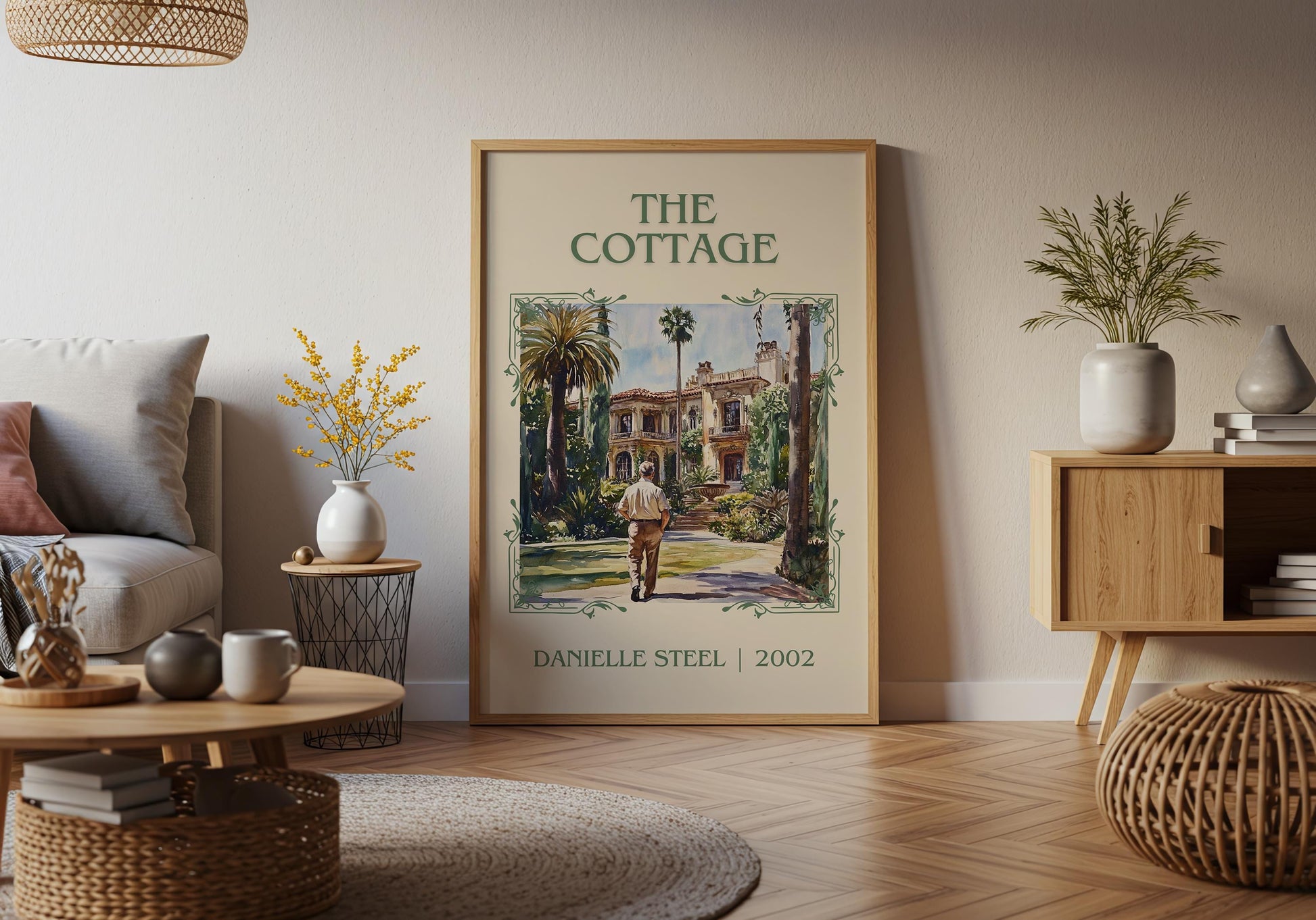 The Cottage by Danielle Steel High Quality Poster Print. Free Delivery Wall Art. Author & Blurb Book/Novel Minimalist Art Gift