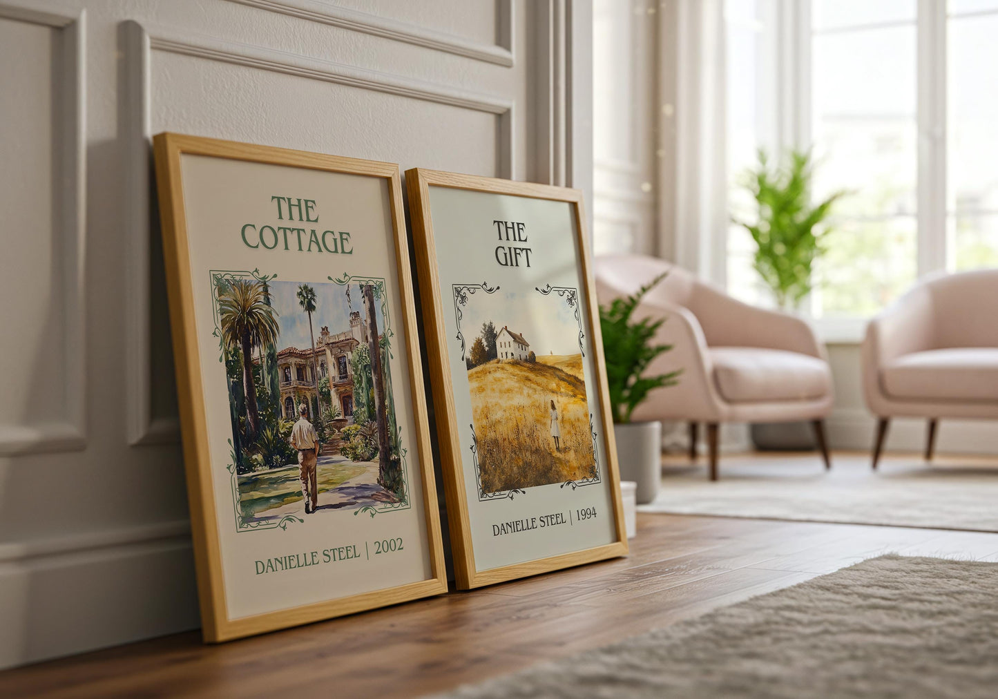 The Cottage by Danielle Steel High Quality Poster Print. Free Delivery Wall Art. Author & Blurb Book/Novel Minimalist Art Gift