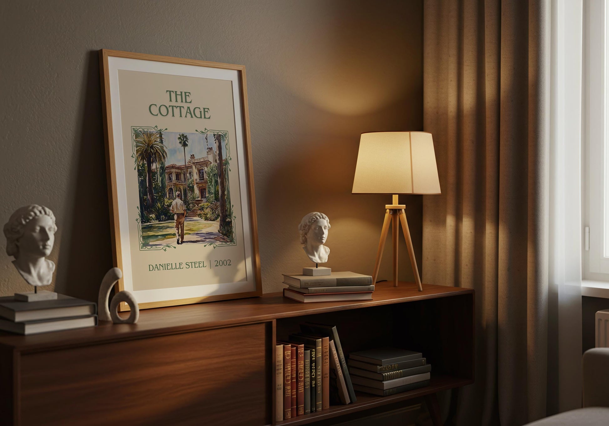 The Cottage by Danielle Steel High Quality Poster Print. Free Delivery Wall Art. Author & Blurb Book/Novel Minimalist Art Gift