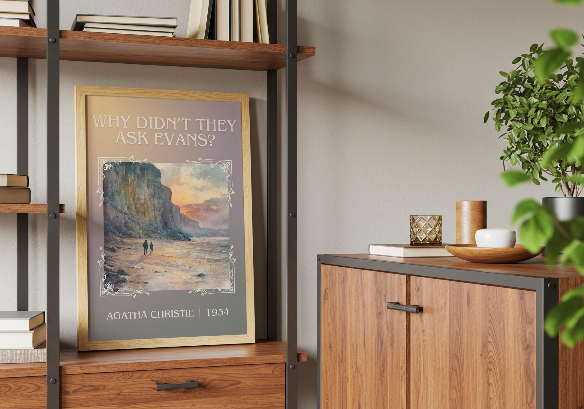 Why Didn't They Ask Evans? by Agatha Christie High Quality Poster Print. Free Delivery Wall Art. Author & Blurb Book/Novel Minimalist Gift