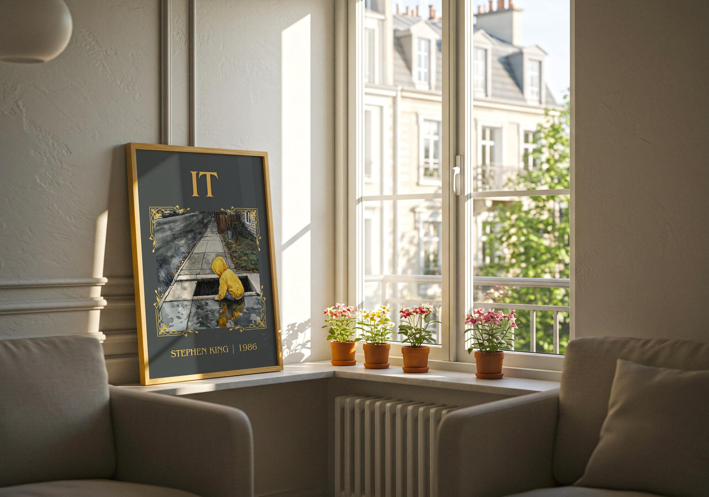 IT by Stephen King High Quality Poster Print. Fast, Free Delivery Wall Art. Author Book Artwork-Minimalist Gift Library