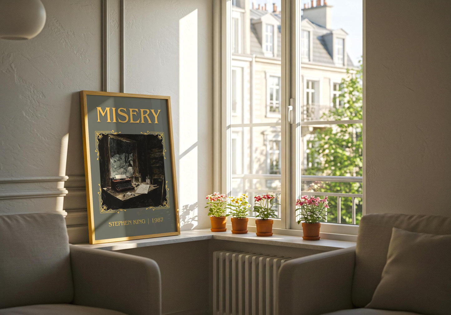 Misery by Stephen King High Quality Poster Print. Fast, Free Delivery Wall Art. Author Book Artwork-Minimalist Gift Library Nook Art