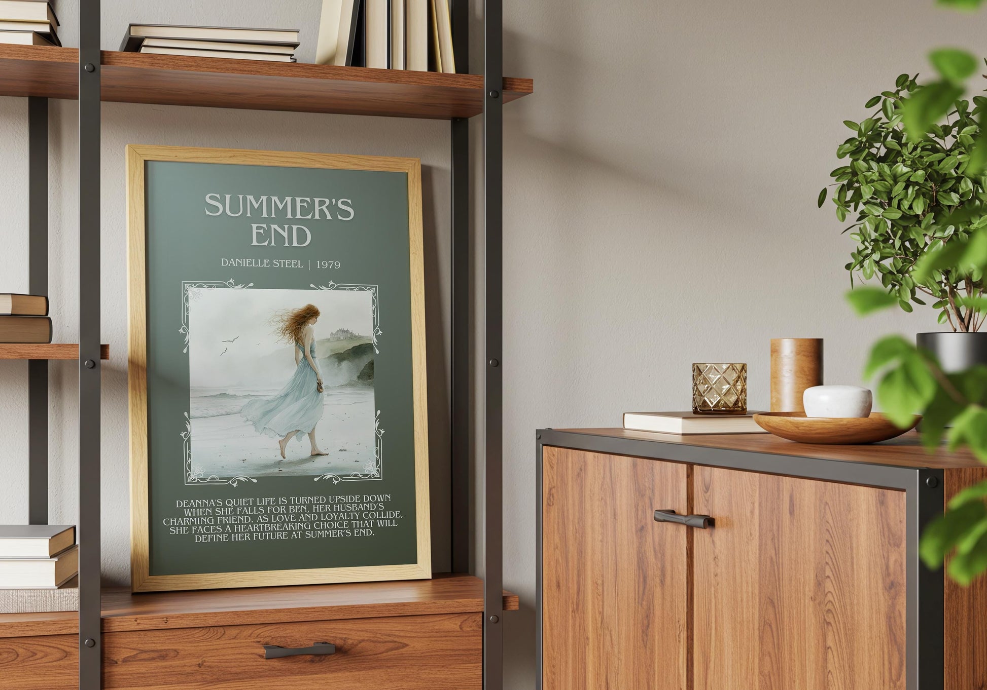 Summer's End by Danielle Steel High Quality Poster Print. Free Delivery Wall Art. Author & Blurb Book/Novel Minimalist Art Gift