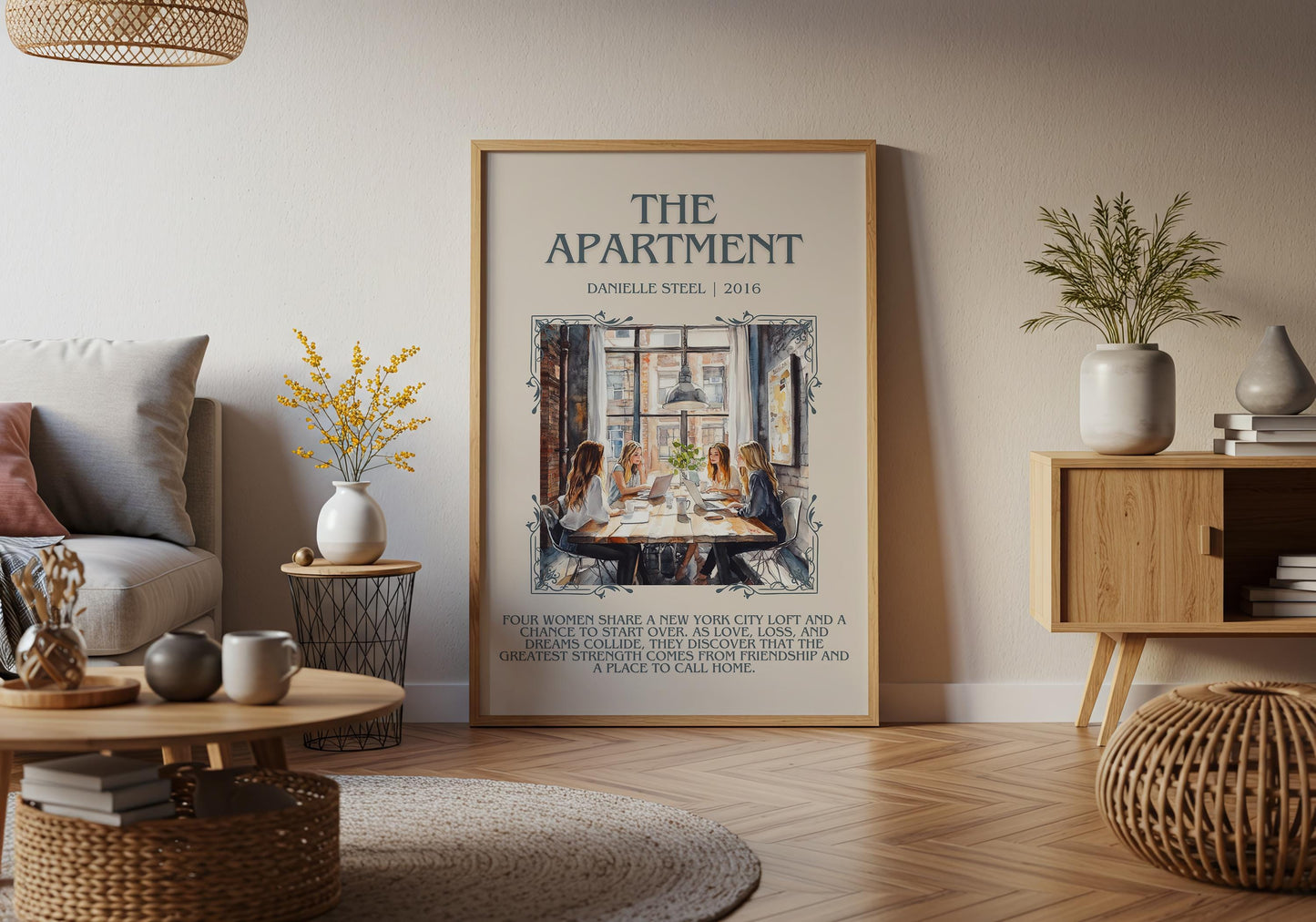 The Apartment by Danielle Steel High Quality Poster Print. Free Delivery Wall Art. Author & Blurb Book/Novel Minimalist Art Gift