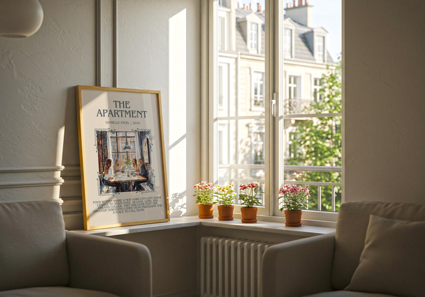 The Apartment by Danielle Steel High Quality Poster Print. Free Delivery Wall Art. Author & Blurb Book/Novel Minimalist Art Gift