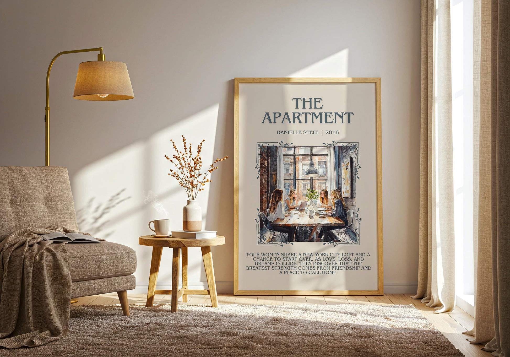 The Apartment by Danielle Steel High Quality Poster Print. Free Delivery Wall Art. Author & Blurb Book/Novel Minimalist Art Gift