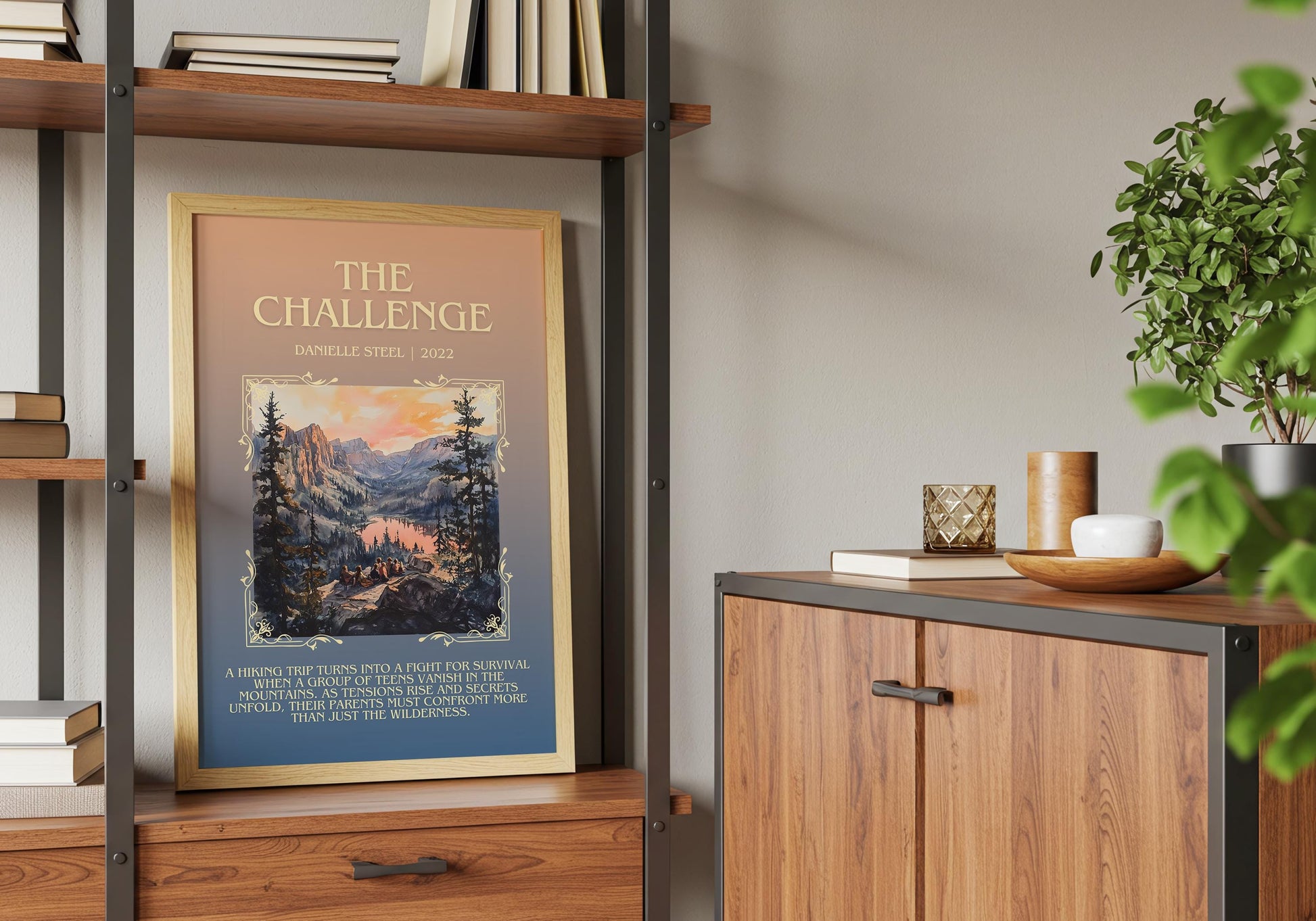 The Challenge by Danielle Steel High Quality Poster Print. Free Delivery Wall Art. Author & Blurb Book/Novel Minimalist Art Gift