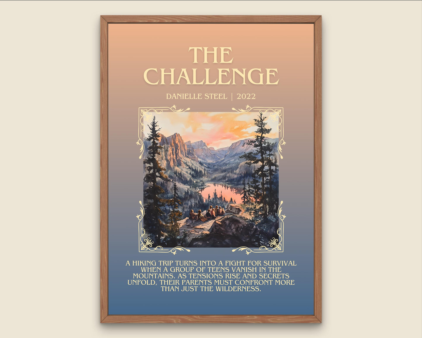 The Challenge by Danielle Steel High Quality Poster Print. Free Delivery Wall Art. Author & Blurb Book/Novel Minimalist Art Gift