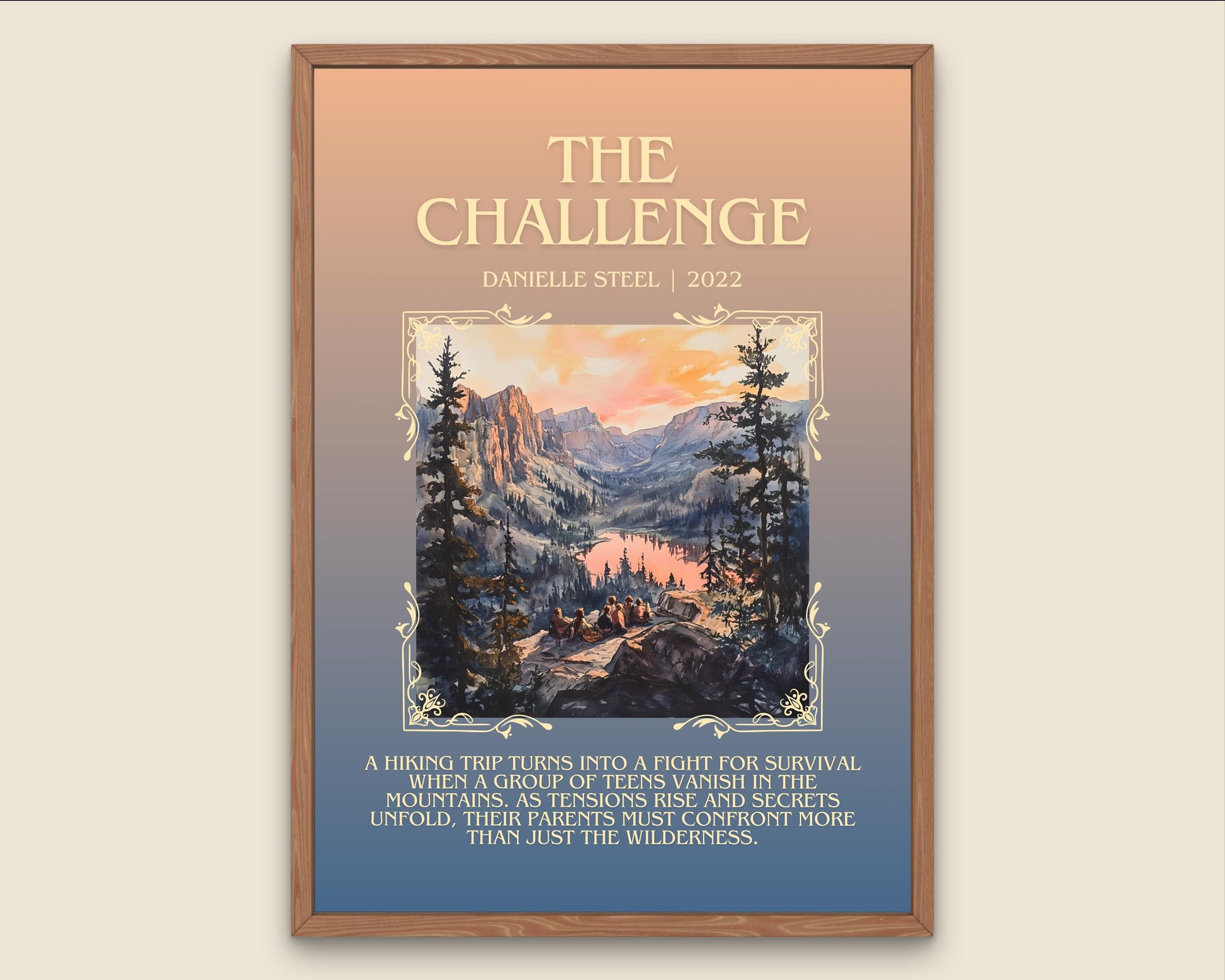 The Challenge by Danielle Steel High Quality Poster Print. Free Delivery Wall Art. Author & Blurb Book/Novel Minimalist Art Gift
