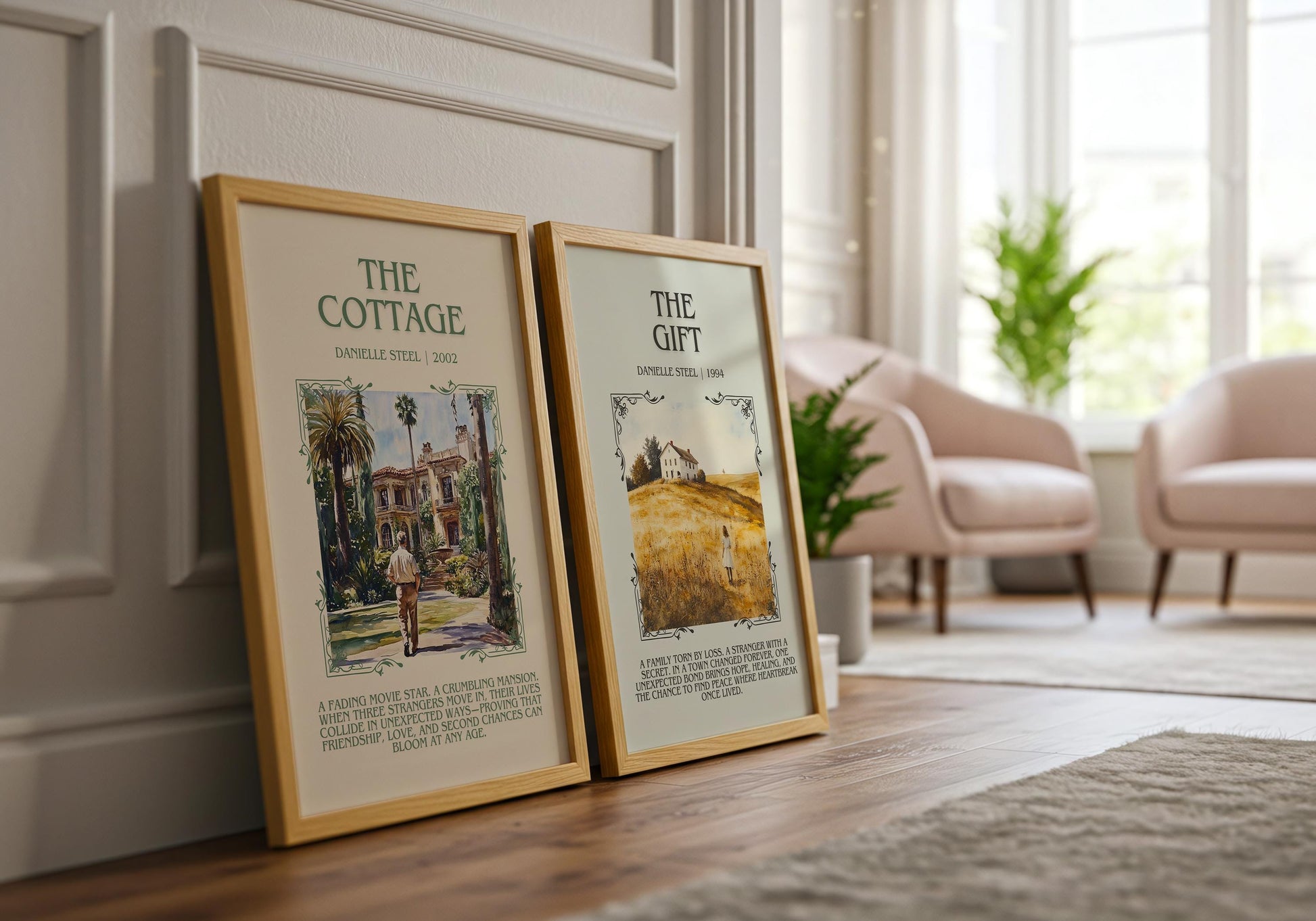 The Cottage by Danielle Steel High Quality Poster Print. Free Delivery Wall Art. Author & Blurb Book/Novel Minimalist Art Gift