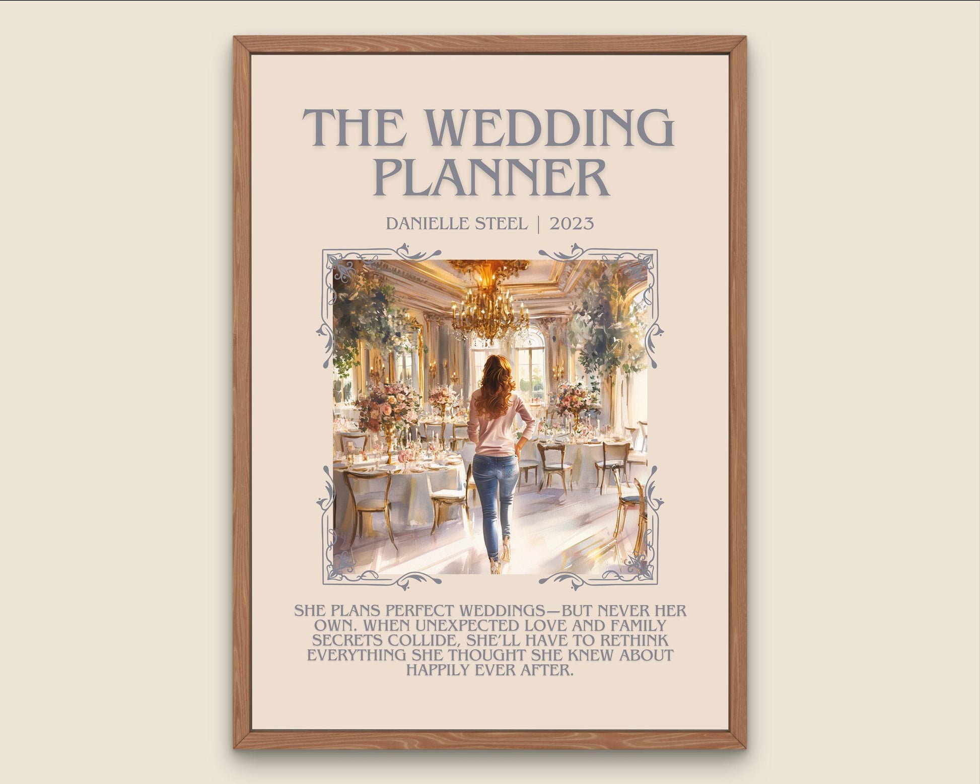 The Wedding Planner by Danielle Steel High Quality Poster Print. Free Delivery Wall Art. Author & Blurb Book/Novel Minimalist Art Gift