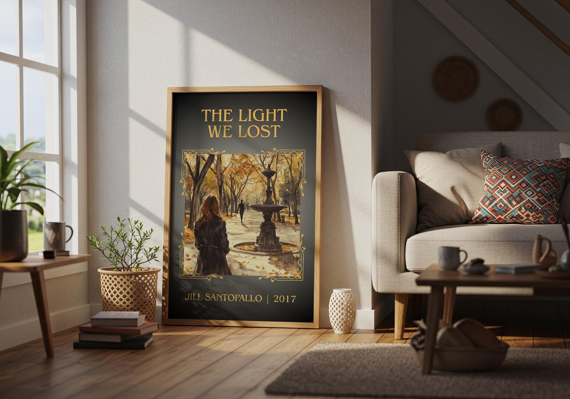 The Light We Lost by Jill Santopallo High Quality Poster Print-Free Delivery Wall Art. Author Book Artwork-Minimalist Gift Library Nook Gift