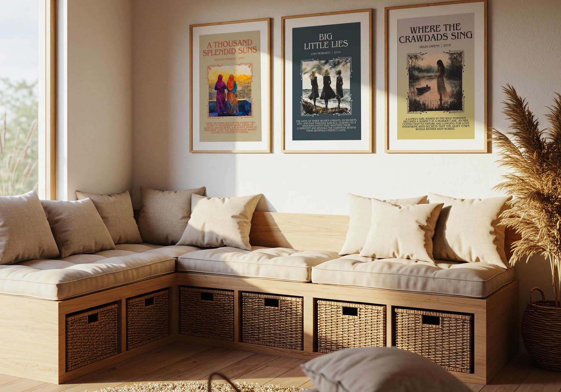 A Thousand Splendid Suns by Khaled Hosseini Descriptive, High Quality Poster Print. Free Delivery Wall Art. Author and Blurb Book Artwork