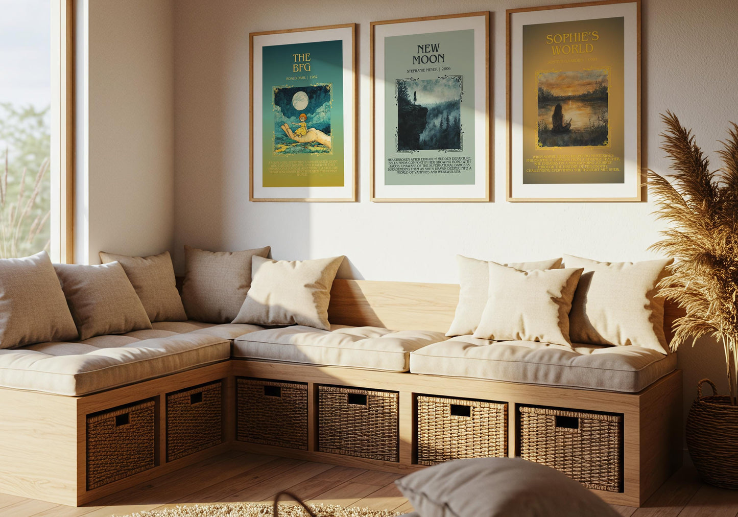 The BFG by Roald Dahl Descriptive, High Quality Poster Print. Free Delivery Wall Art. Author and Blurb Book Artwork. Gift Art for Home Kids