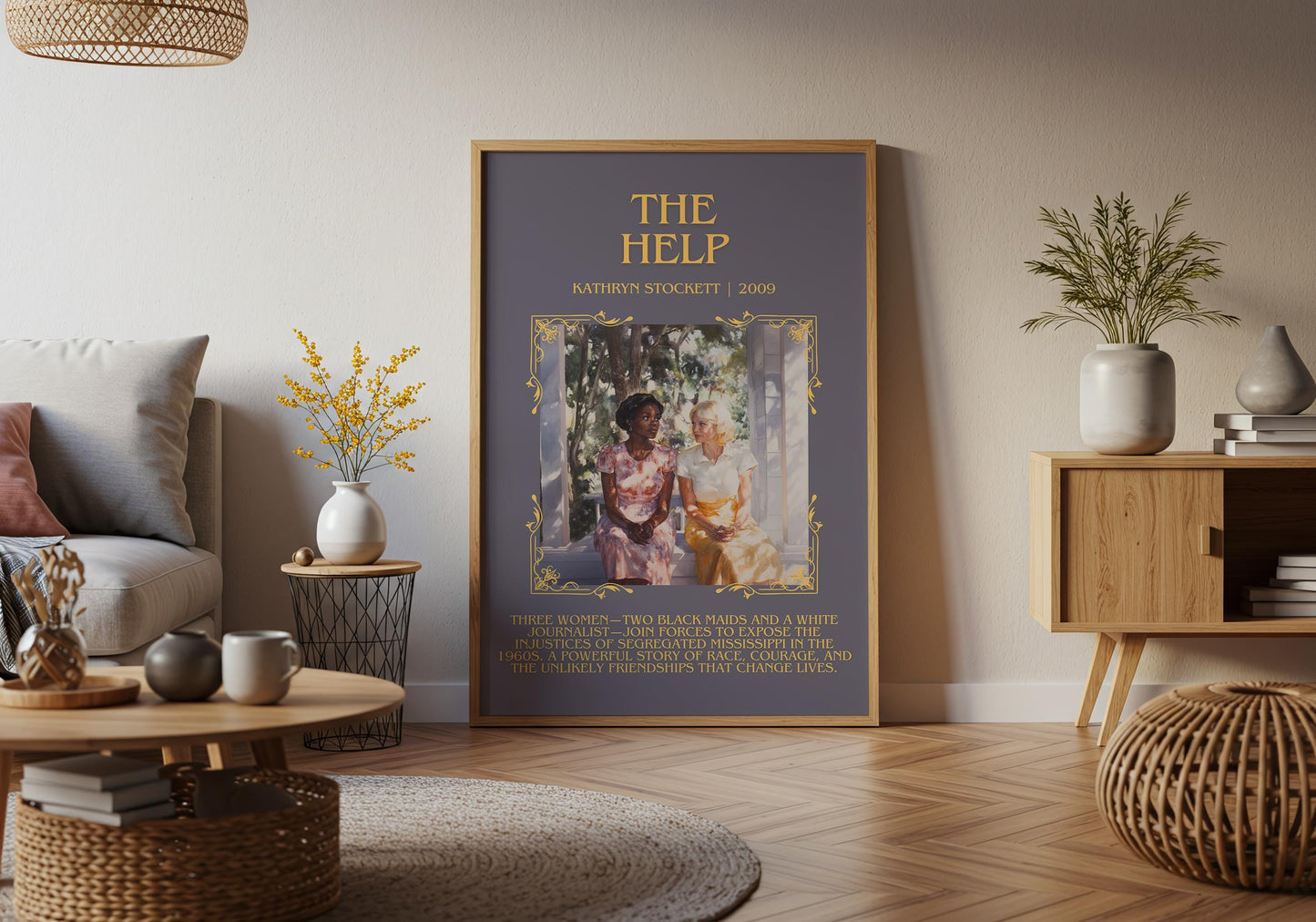 The Help by Kathryn Stockett Descriptive, High Quality Poster Print.Free Delivery Wall Art.Author and Blurb Book Artwork Gift Art
