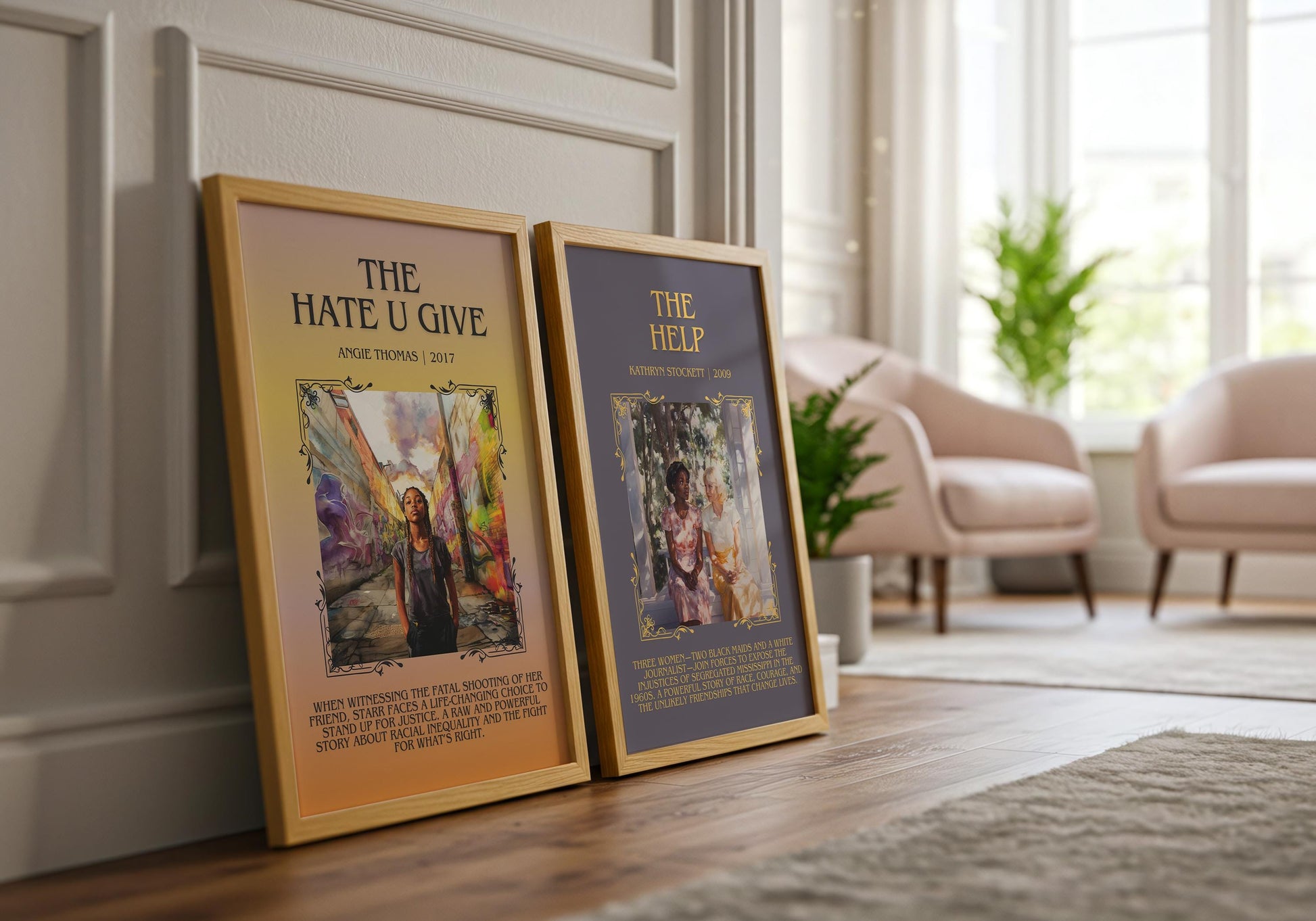 The Help by Kathryn Stockett Descriptive, High Quality Poster Print.Free Delivery Wall Art.Author and Blurb Book Artwork Gift Art