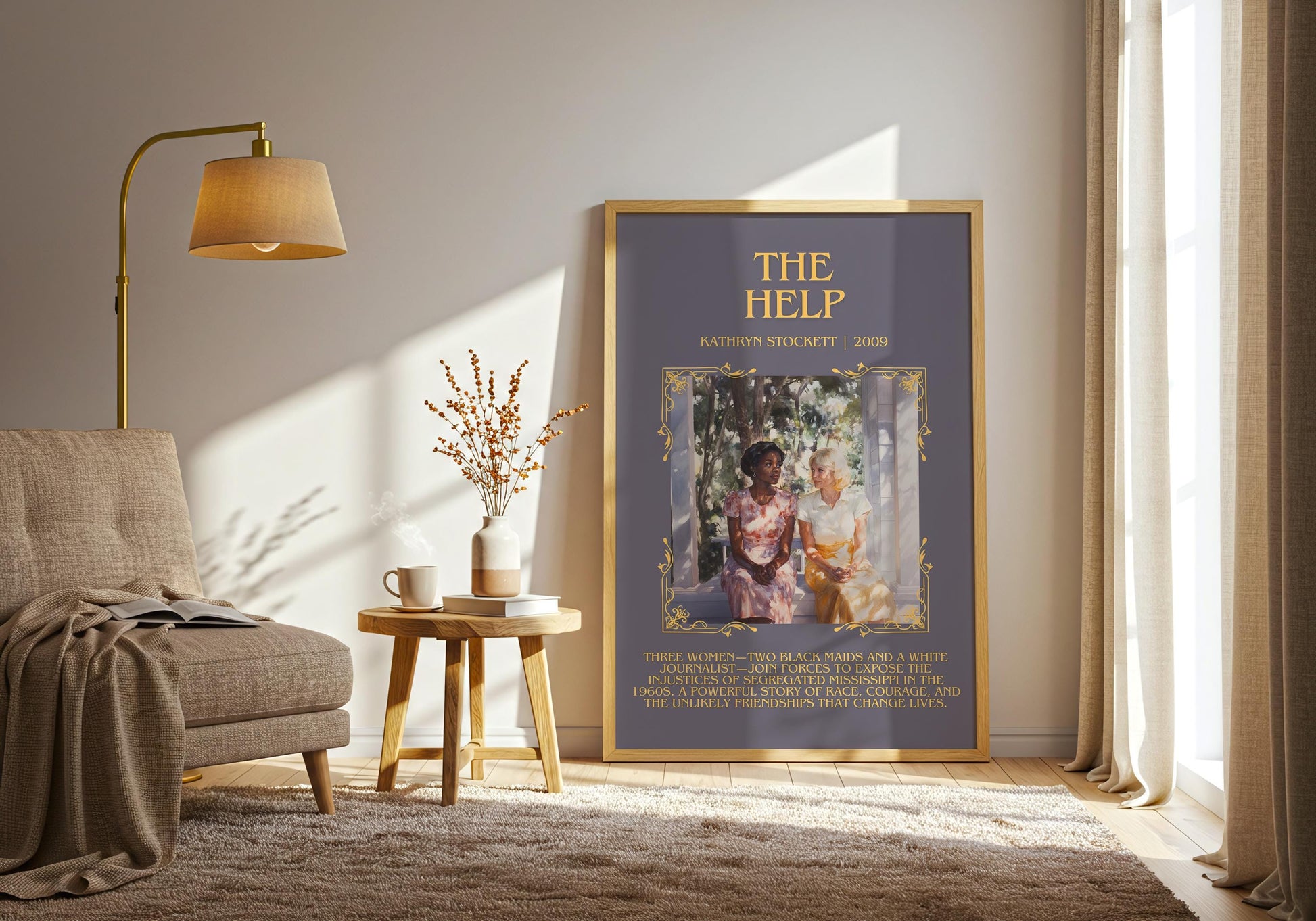 The Help by Kathryn Stockett Descriptive, High Quality Poster Print.Free Delivery Wall Art.Author and Blurb Book Artwork Gift Art