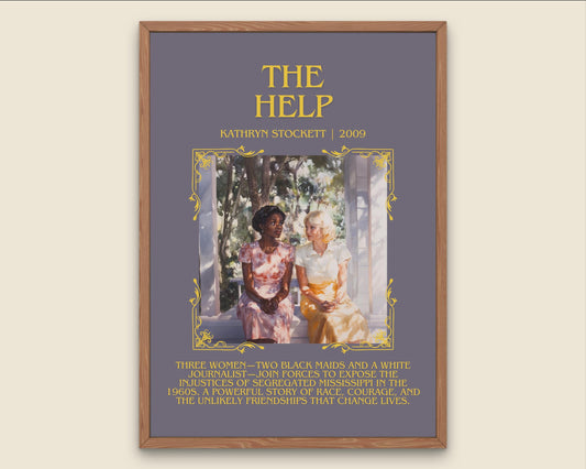 The Help by Kathryn Stockett Descriptive, High Quality Poster Print.Free Delivery Wall Art.Author and Blurb Book Artwork Gift Art