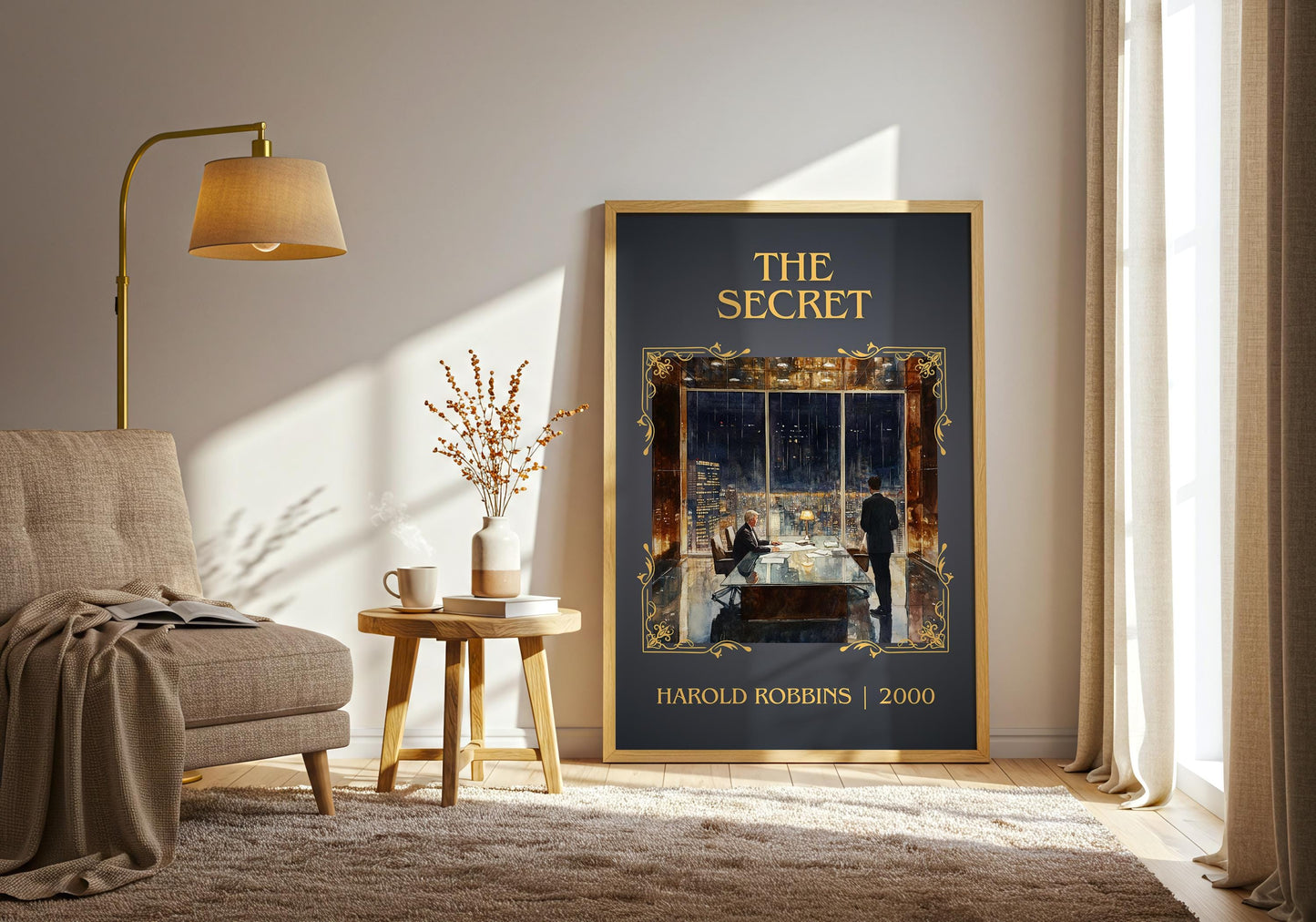 The Secret by Harold Robbins High Quality Poster Print-Free Delivery Wall Art. Author Book Artwork-Minimalist Gift Library Nook Gift