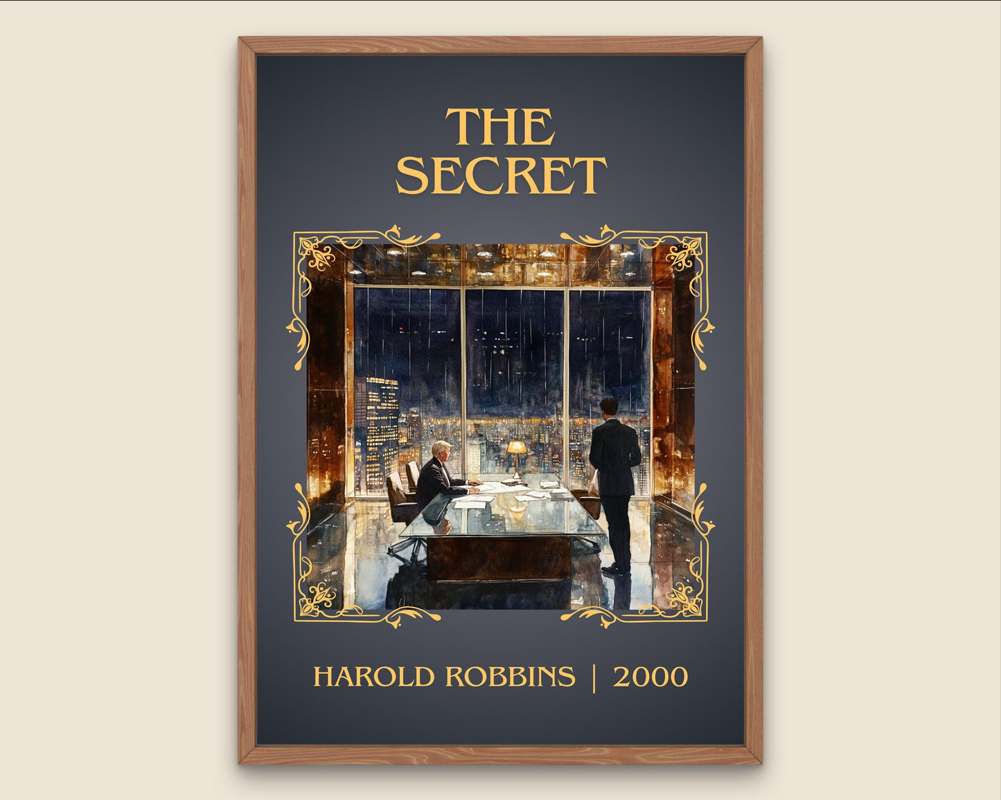 The Secret by Harold Robbins High Quality Poster Print-Free Delivery Wall Art. Author Book Artwork-Minimalist Gift Library Nook Gift