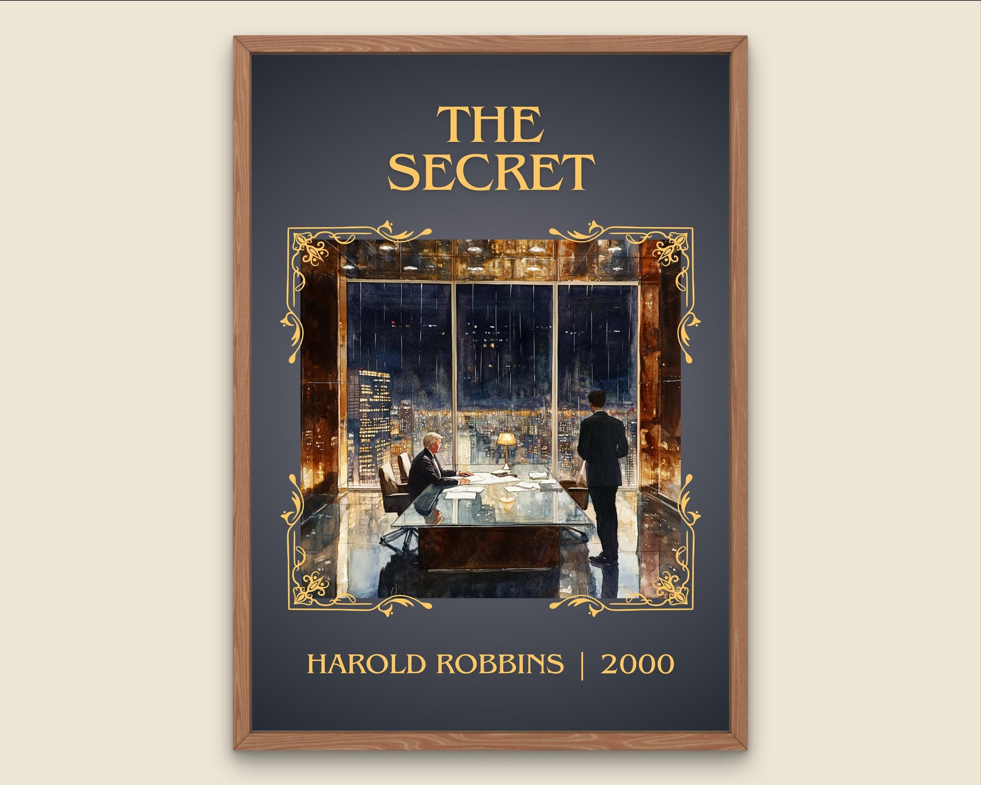 The Secret by Harold Robbins High Quality Poster Print-Free Delivery Wall Art. Author Book Artwork-Minimalist Gift Library Nook Gift