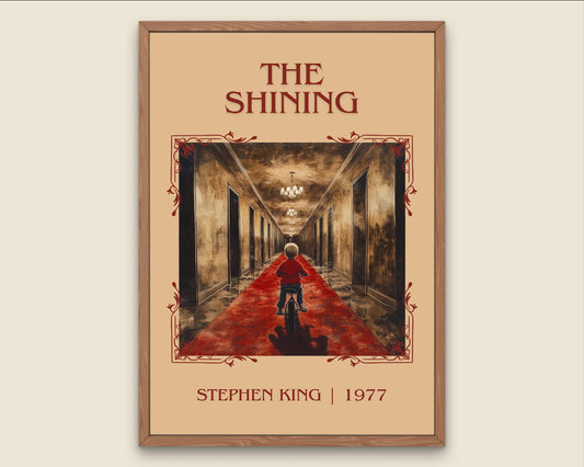 The Shining by Stephen King High Quality Poster Print-Free Delivery Wall Art. Author Book Artwork-Minimalist Gift Nook Gift Library