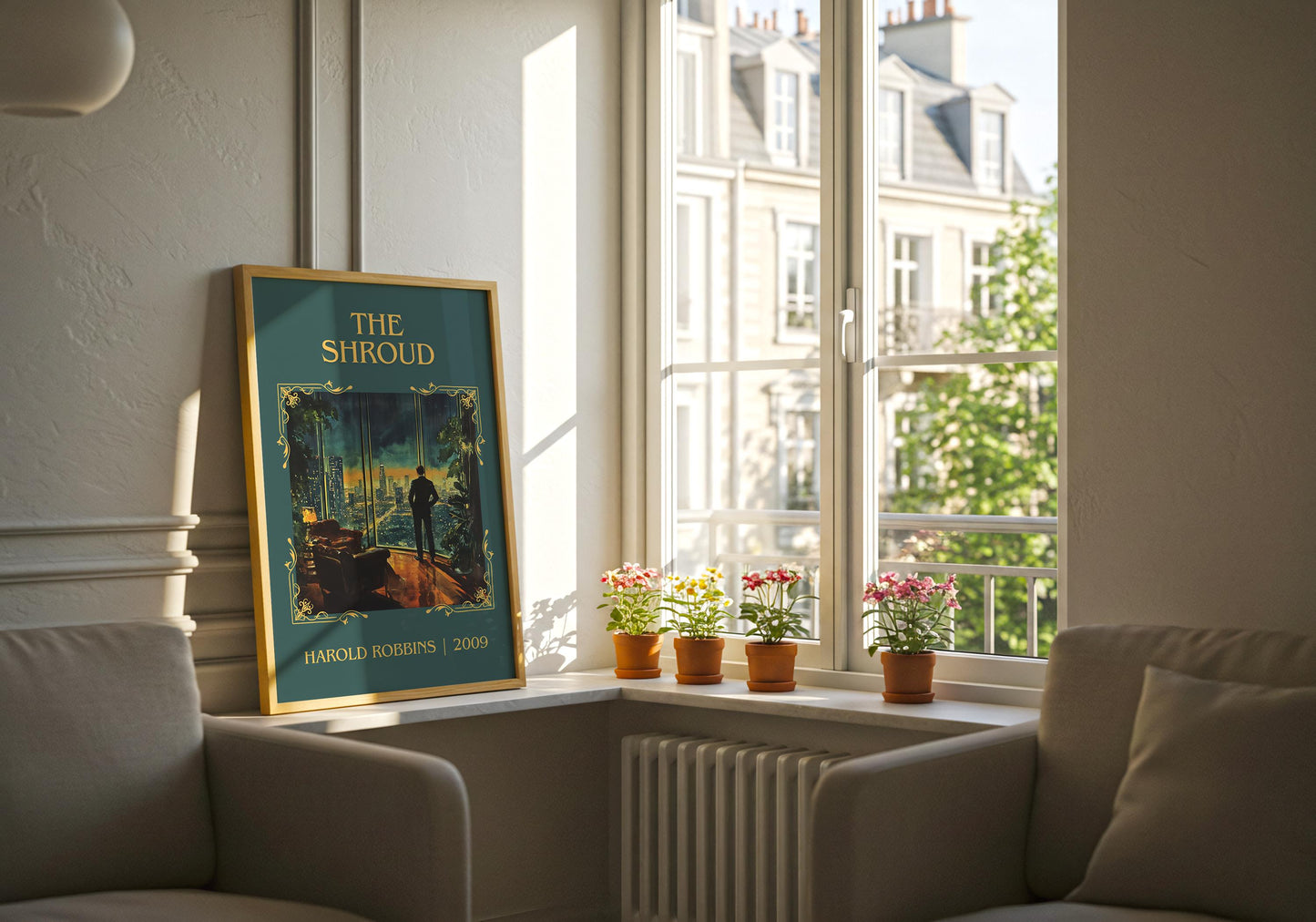 The Shroud by Harold Robbins High Quality Poster Print-Free Delivery Wall Art. Author Book Artwork-Minimalist Gift Library Nook Gift