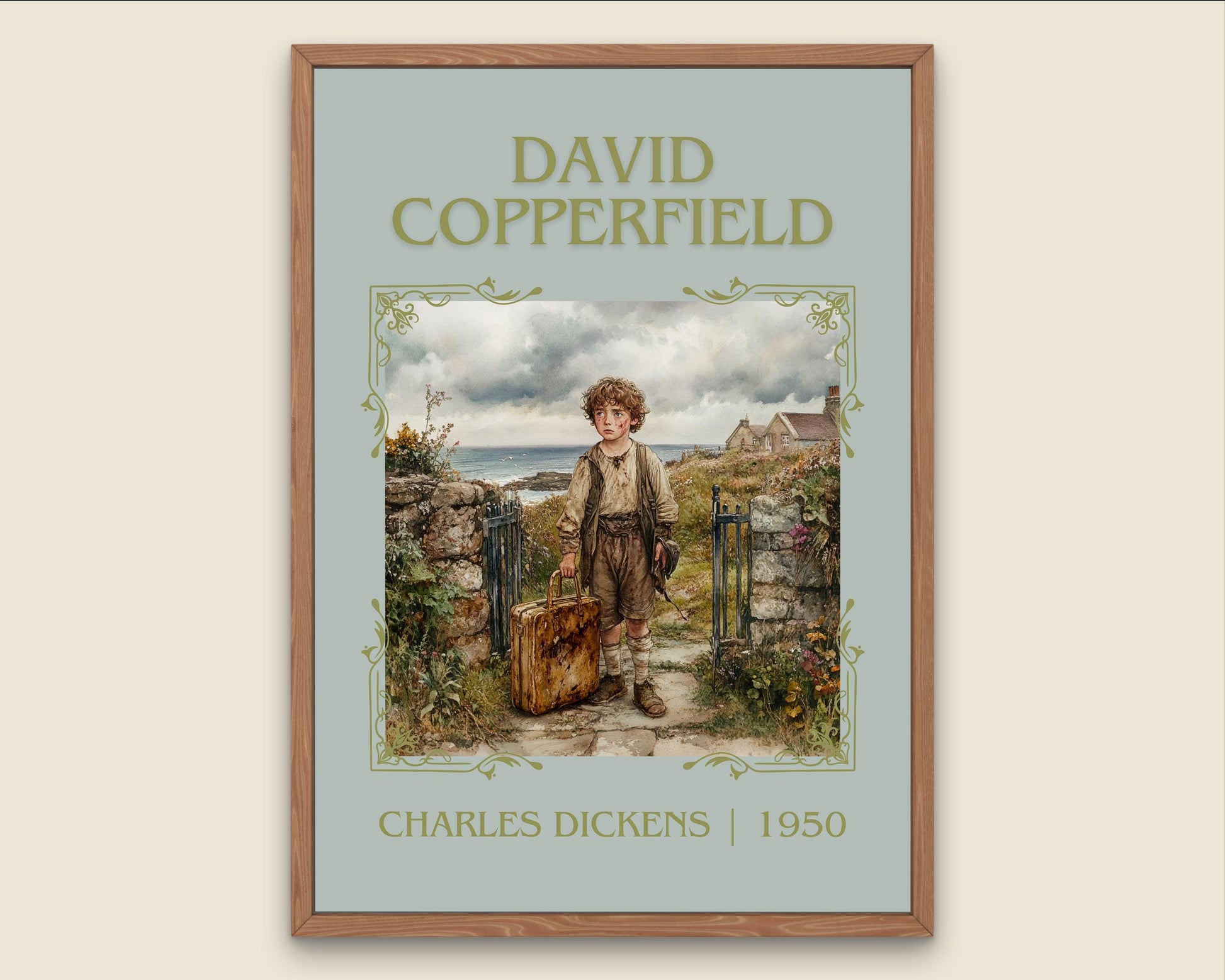 David Copperfield by Charles Dickens High Quality Poster Print. Free Delivery Wall Art. Author & Blurb Book/Novel Minimalist Home Art Gift
