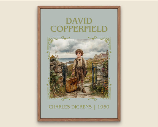 David Copperfield by Charles Dickens High Quality Poster Print. Free Delivery Wall Art. Author & Blurb Book/Novel Minimalist Home Art Gift
