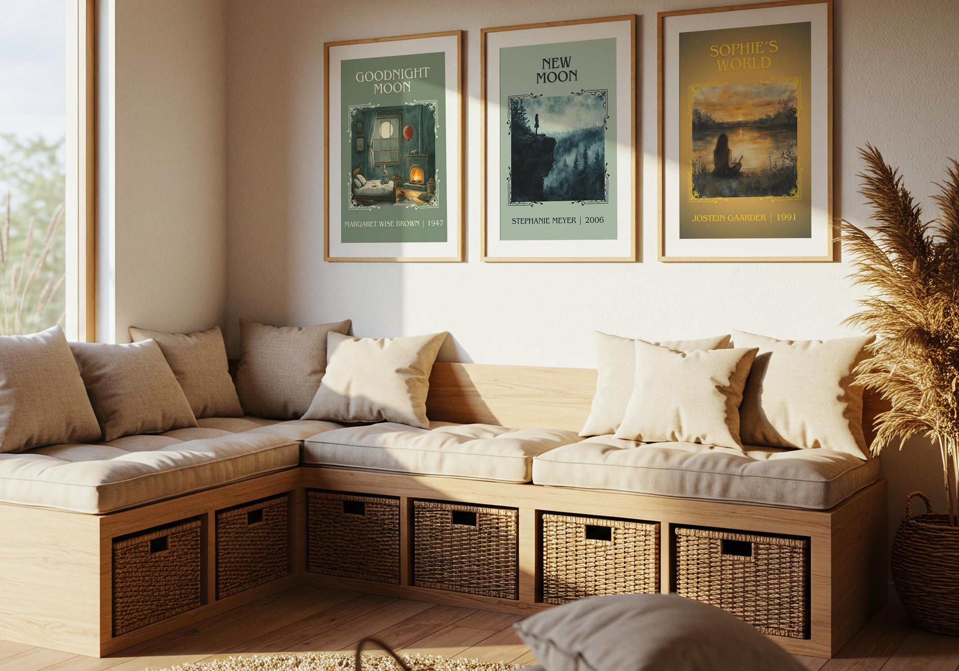 Sophie's World by Justein Gaarder High Quality Poster Print. Free Delivery Wall Art. Author&Blurb Book/Novel Minimalist Home Art Gift Cover