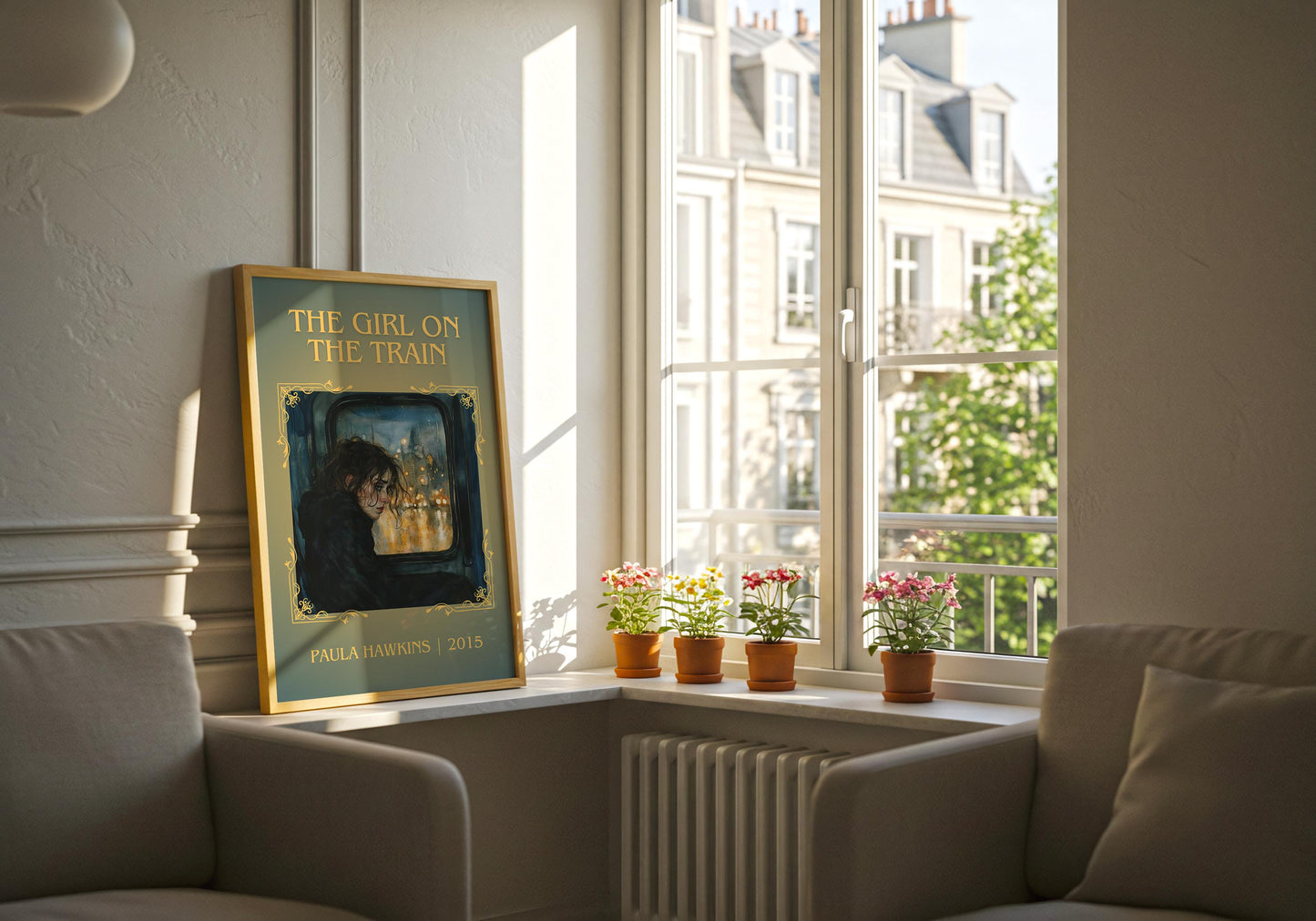 The Girl On The Train by Paula Hawkins High Quality Poster Print. Free Delivery Wall Art. Author & Blurb Book/Novel Minimalist Home Art Gift