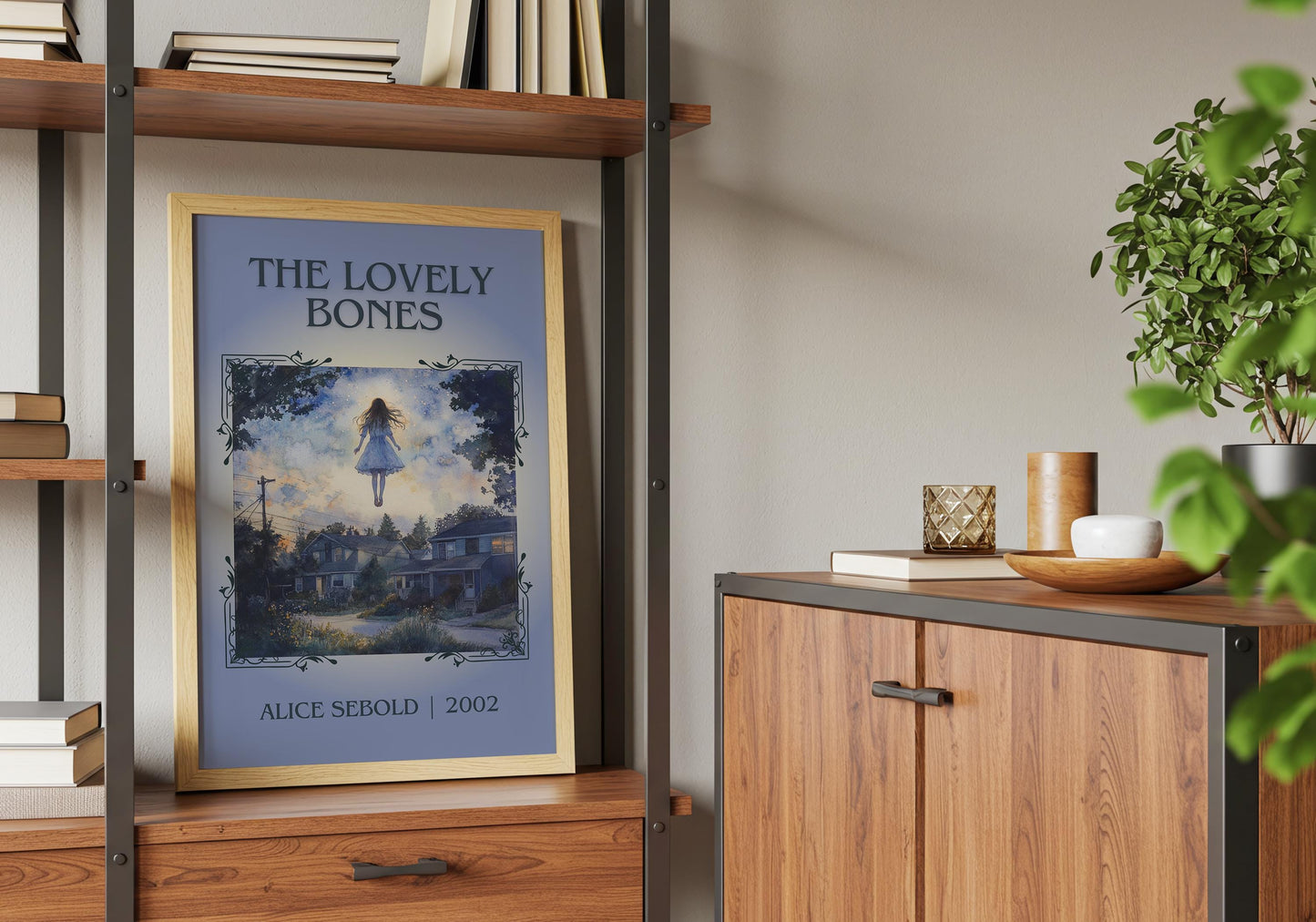 The Lovely Bones by Alice Sebold High Quality Poster Print. Free Delivery Wall Art. Author&Blurb Book/Novel Minimalist Home Gift Cover Art